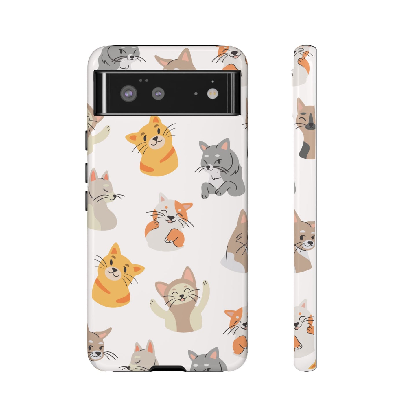 Adorable Cats Wallpaper Phone Case | iPhone 15 Plus/ Pro, 14, 13, 12| Google Pixel 7, Pro, 5| Samsung Galaxy S23 All Major Phone Models