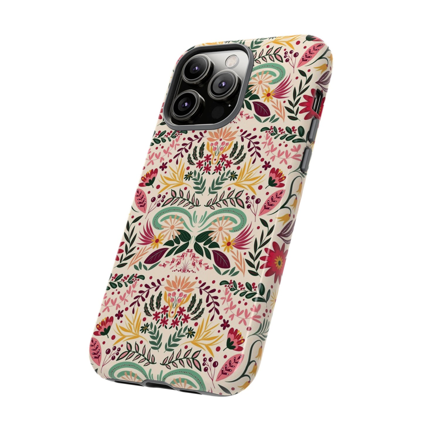 Bright Floral Wallpaper Phone Case | iPhone 15 Plus/ Pro, 14, 13, 12| Google Pixel 7, Pro, 5| Samsung Galaxy S23 All Major Phone Models