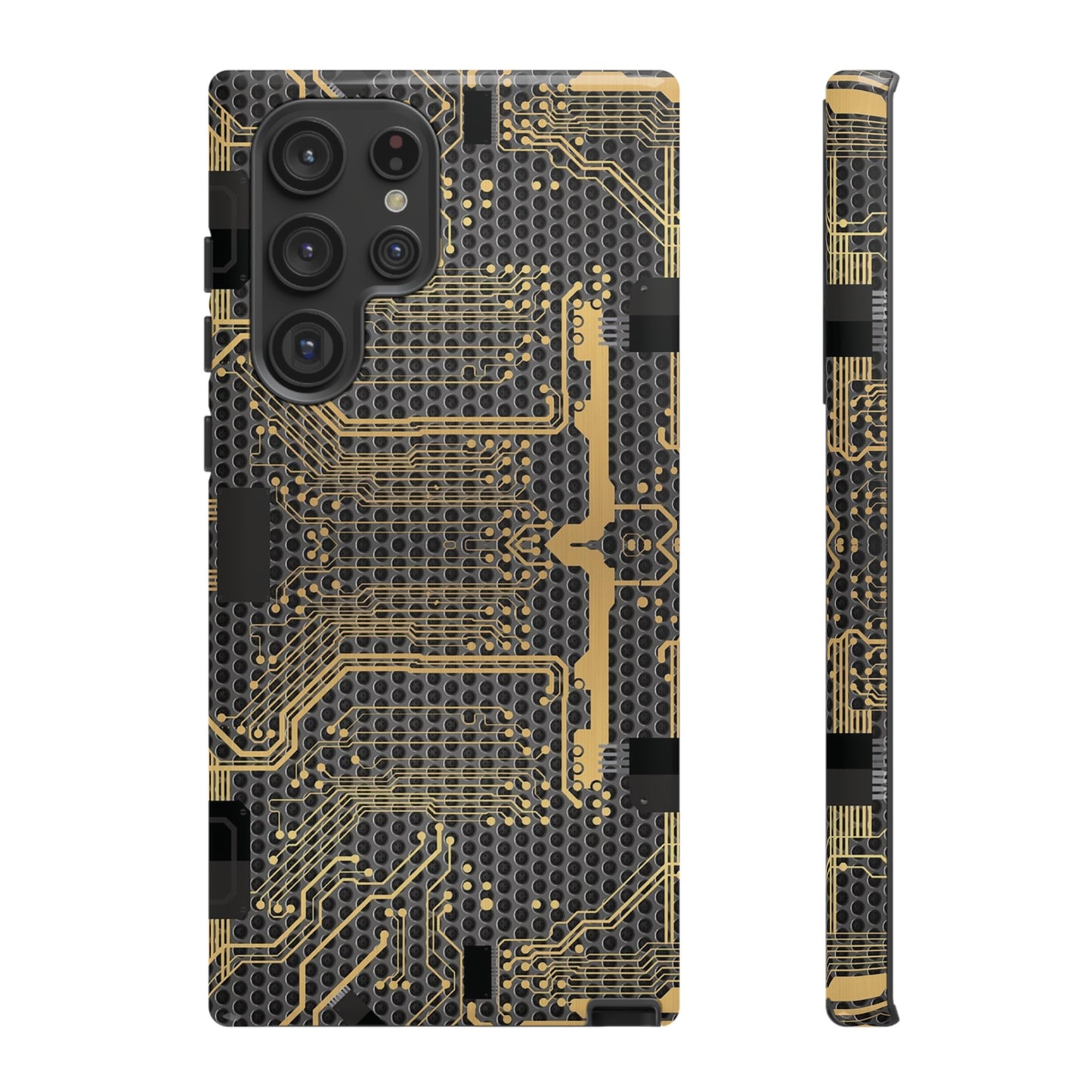 Golden Circuit Board Wallpaper Phone Case | iPhone 15 Plus/ Pro, 14, 13, 12| Google Pixel 7, Pro, 5| Samsung Galaxy S23 All Major Phone Models