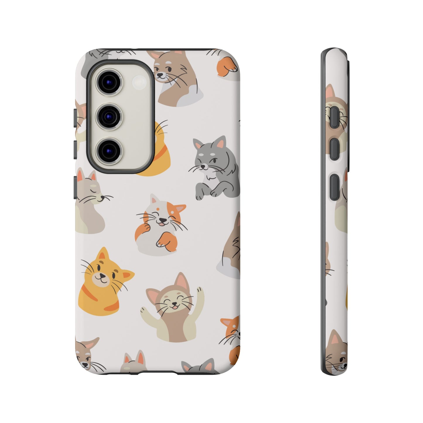 Adorable Cats Wallpaper Phone Case | iPhone 15 Plus/ Pro, 14, 13, 12| Google Pixel 7, Pro, 5| Samsung Galaxy S23 All Major Phone Models