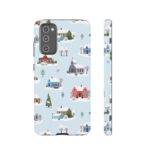 Snowy Merry Christmas Wallpaper Phone Case | iPhone 15 Plus/ Pro, 14, 13, 12| Google Pixel 7, Pro, 5| Samsung Galaxy S23 All Major Phone Models