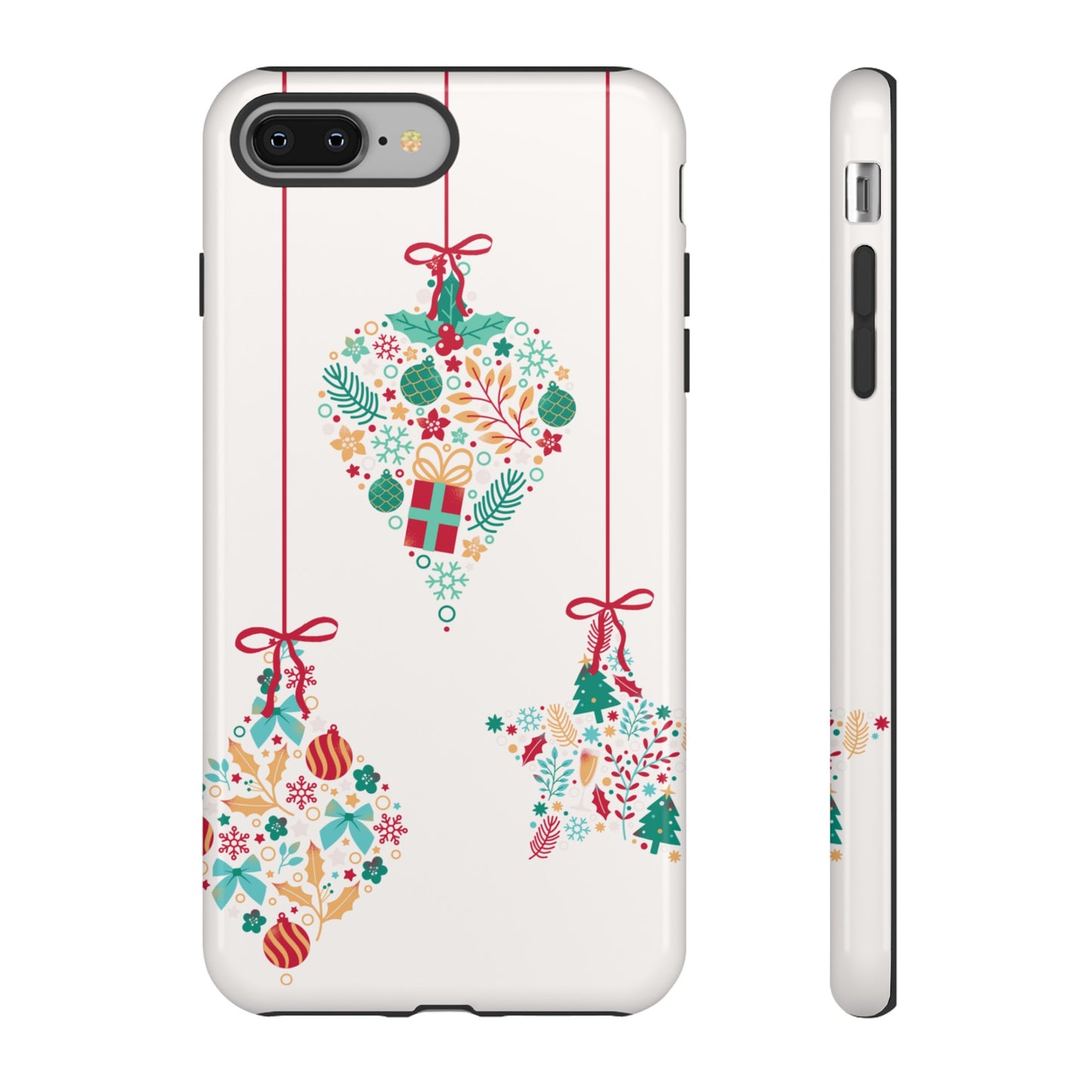 Christmas Ornaments Wallpaper Phone Case | iPhone 15 Plus/ Pro, 14, 13, 12| Google Pixel 7, Pro, 5| Samsung Galaxy S23 All Major Phone Models