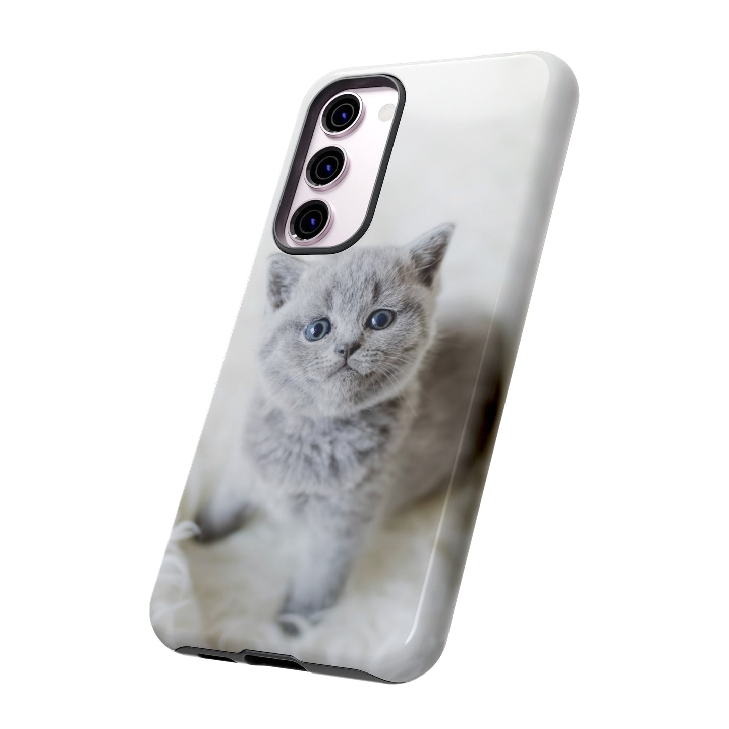 Grey Kitten Wallpaper Phone Case | iPhone 15 Plus/ Pro, 14, 13, 12| Google Pixel 7, Pro, 5| Samsung Galaxy S23 All Major Phone Models