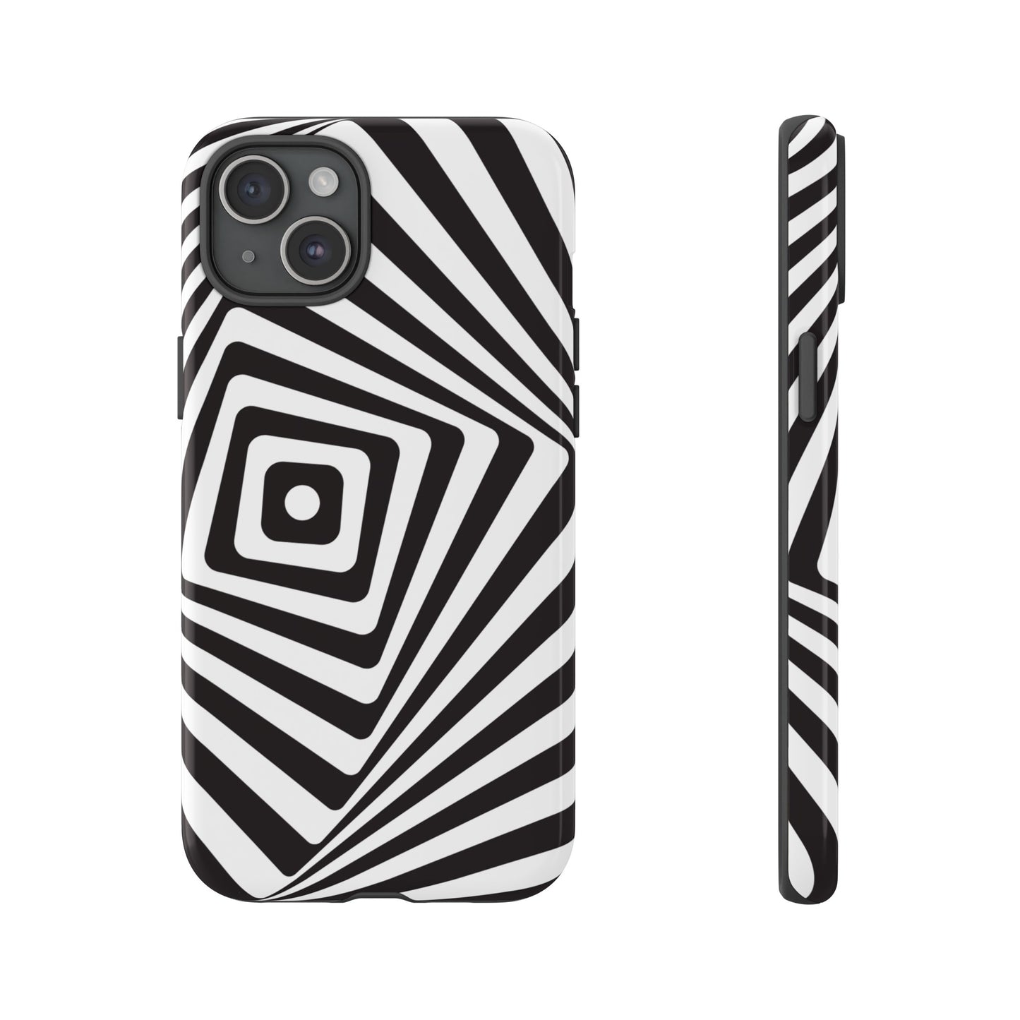 Black & White Spiral Wallpaper Phone Case | iPhone 15 Plus/ Pro, 14, 13, 12| Google Pixel 7, Pro, 5| Samsung Galaxy S23 All Major Phone Models