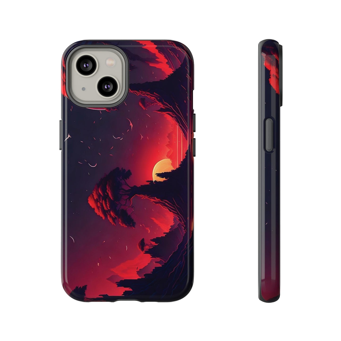 Red Sunset Wallpaper Phone Case | iPhone 15 Plus/ Pro, 14, 13, 12| Google Pixel 7, Pro, 5| Samsung Galaxy S23 All Major Phone Models