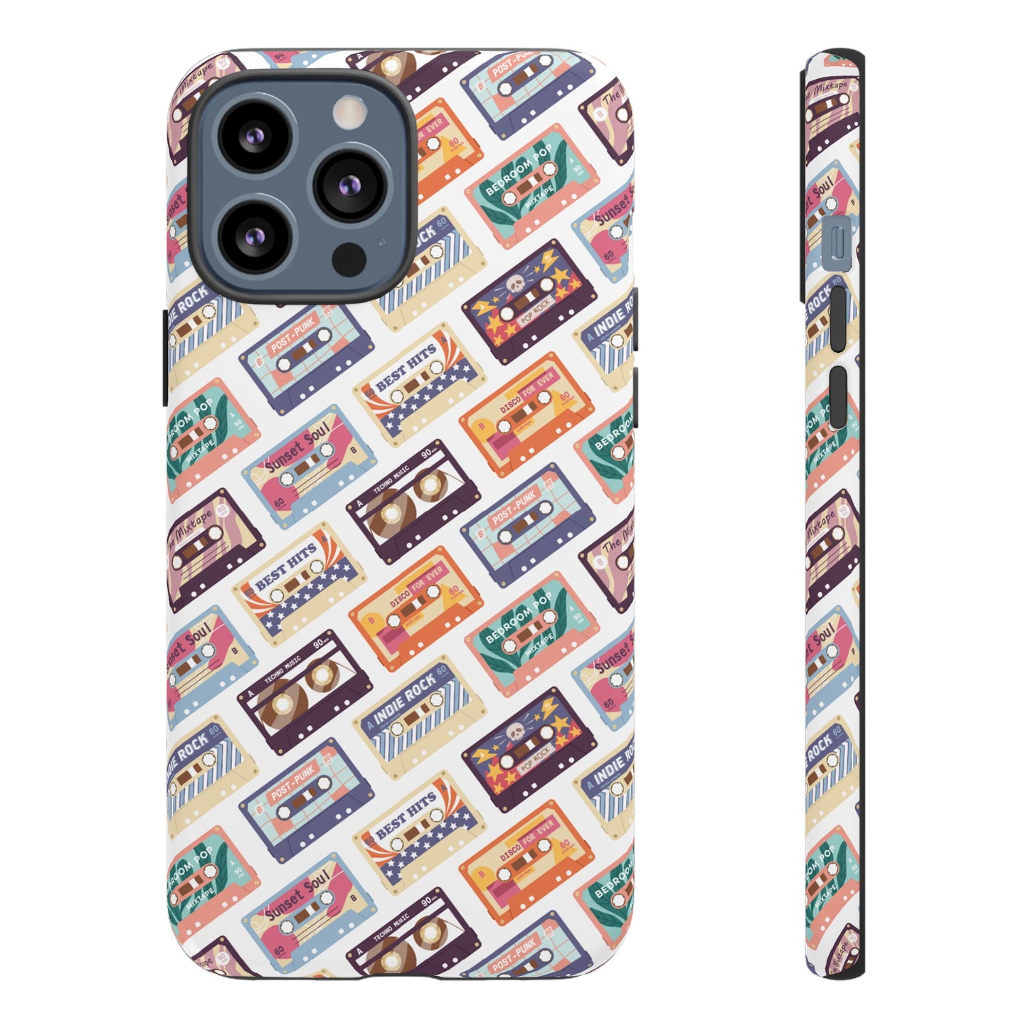 Retro Cassettes Phone Case | iPhone 15 Plus/ Pro, 14, 13, 12| Google Pixel 7, Pro, 5| Samsung Galaxy S23 All Major Phone Models