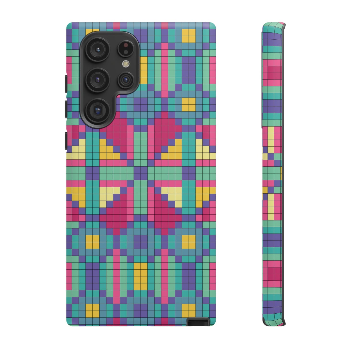 Block Geometric Wallpaper Phone Case | iPhone 15 Plus/ Pro, 14, 13, 12| Google Pixel 7, Pro, 5| Samsung Galaxy S23 All Major Phone Models