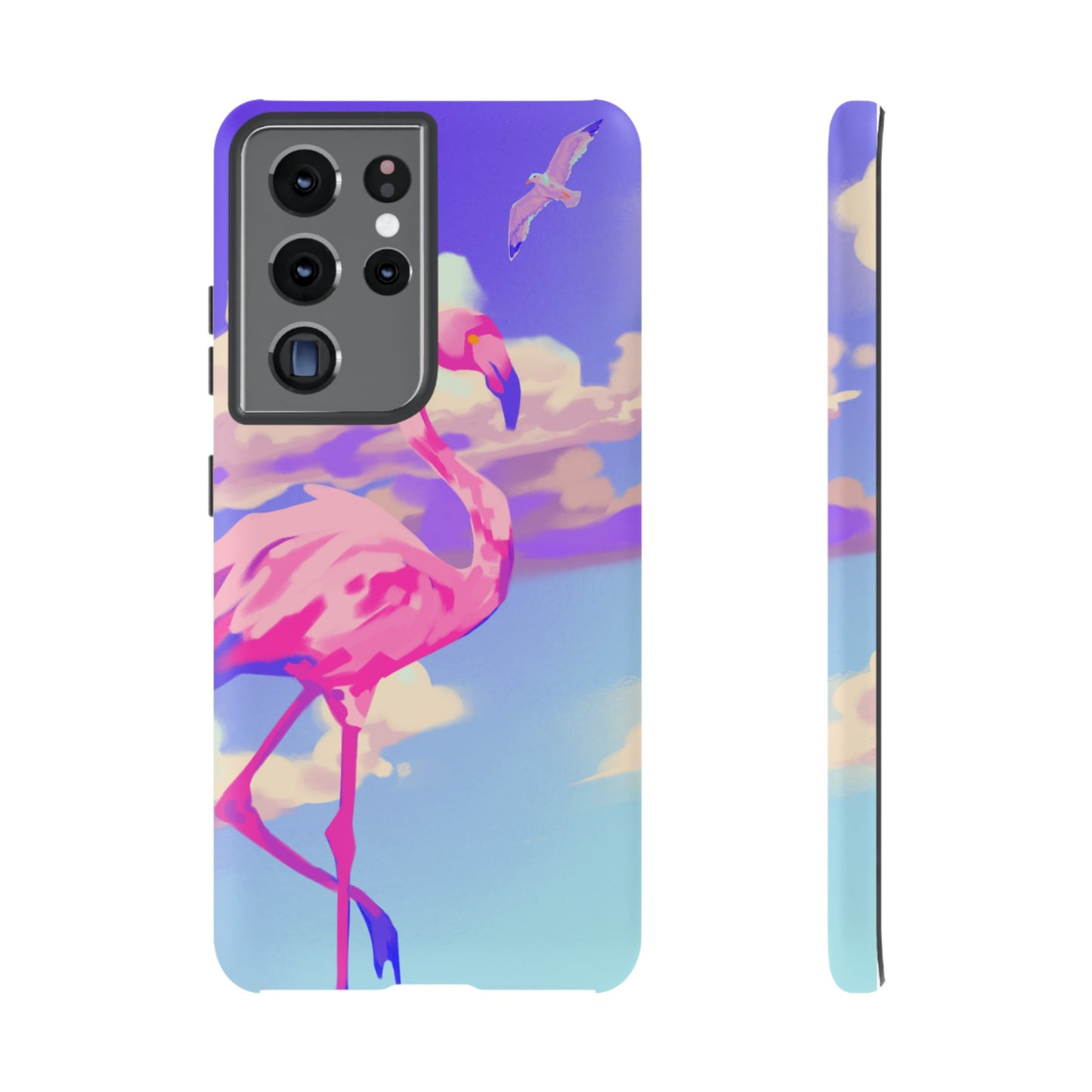 Flamingo In The Clouds Phone Case | iPhone 15 Plus/ Pro, 14, 13, 12| Google Pixel 7, Pro, 5| Samsung Galaxy S23 All Major Phone Models