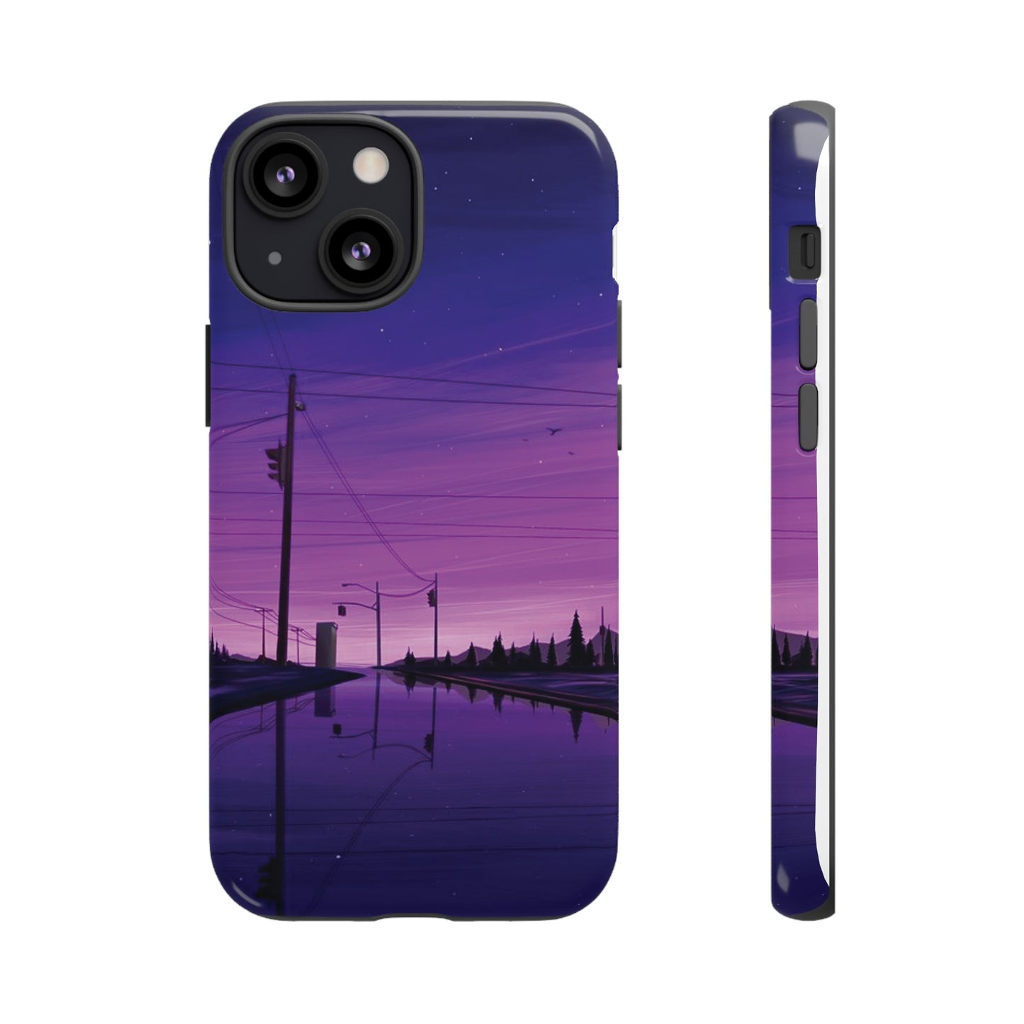 Purple Night Sky Wallpaper Phone Case | iPhone 15 Plus/ Pro, 14, 13, 12| Google Pixel 7, Pro, 5| Samsung Galaxy S23 All Major Phone Models