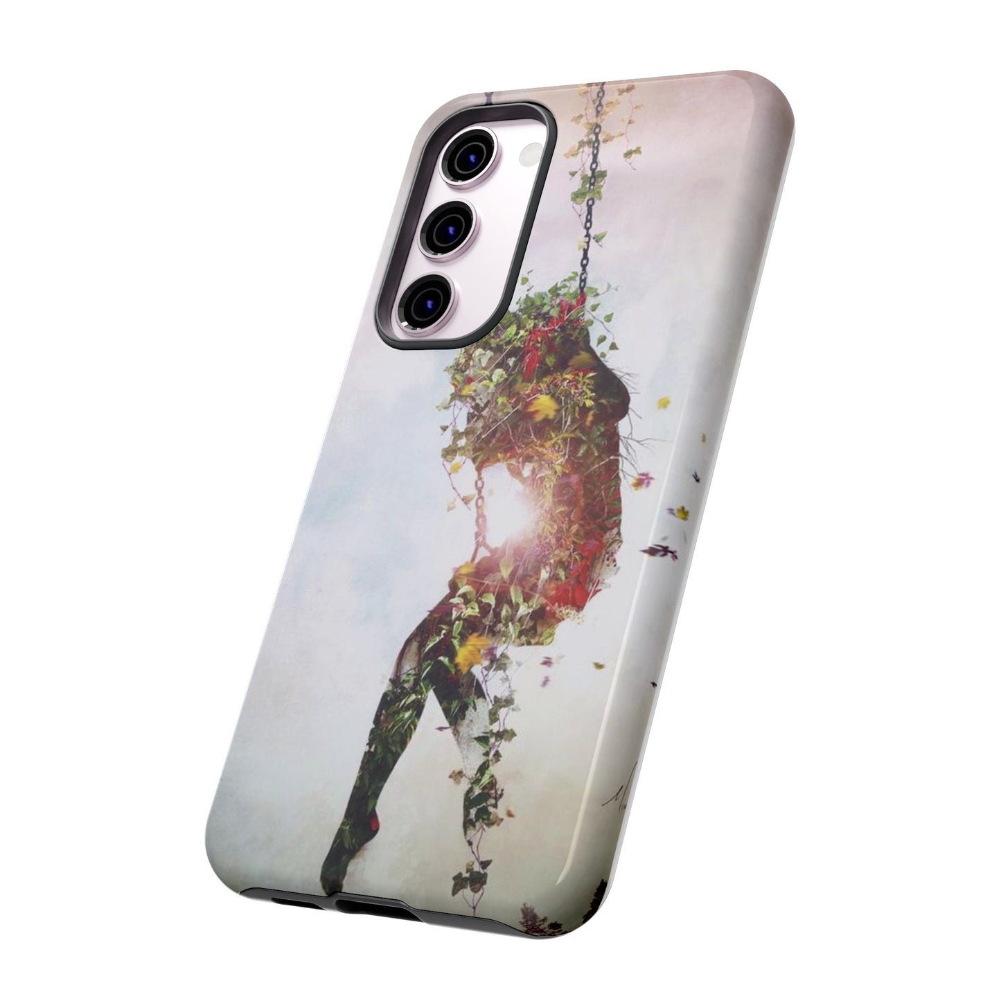 Flower Swing Girl Wallpaper Phone Case | iPhone 15 Plus/ Pro, 14, 13, 12| Google Pixel 7, Pro, 5| Samsung Galaxy S23 All Major Phone Models