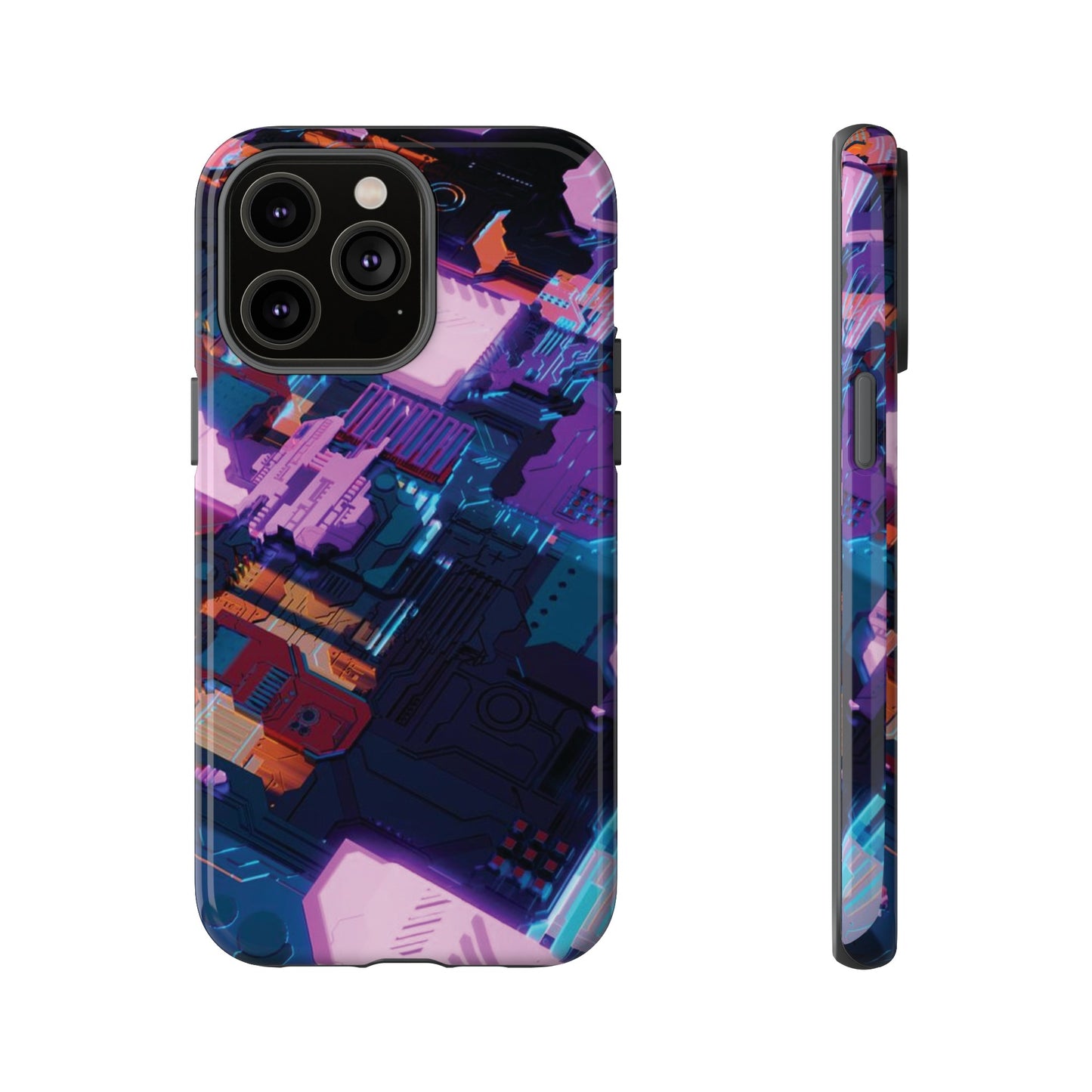 Purple Circuit Board Wallpaper Phone Case | iPhone 15 Plus/ Pro, 14, 13, 12| Google Pixel 7, Pro, 5| Samsung Galaxy S23 All Major Phone Models