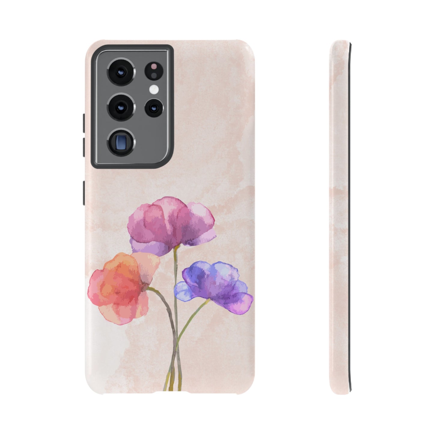 Three Flowers Wallpaper Phone Case | iPhone 15 Plus/ Pro, 14, 13, 12| Google Pixel 7, Pro, 5| Samsung Galaxy S23 All Major Phone Models