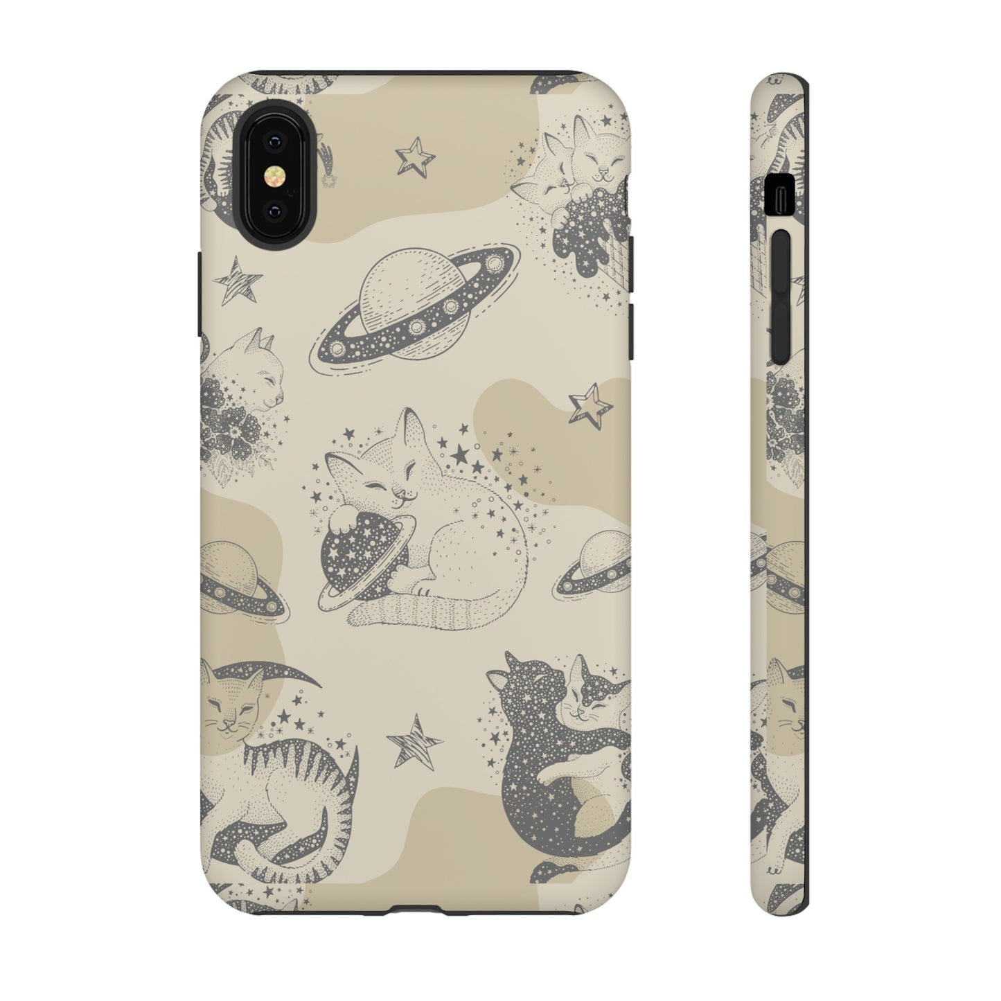 Floating Cosmic Cat Comfort Phone Case | iPhone 15 Plus/ Pro, 14, 13, 12| Google Pixel 7, Pro, 5| Samsung Galaxy S23 All Major Phone Models