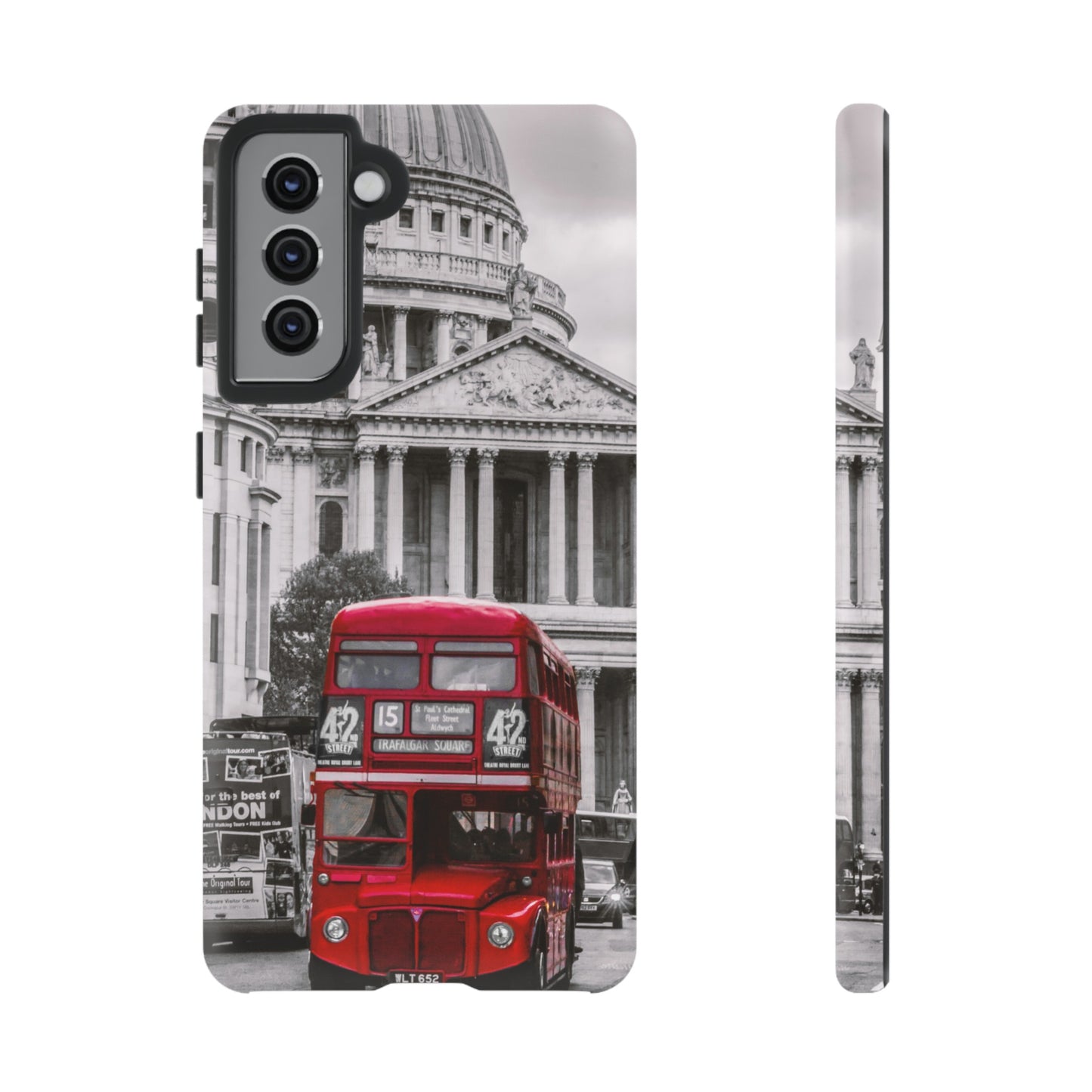 London Bus Wallpaper Phone Case | iPhone 15 Plus/ Pro, 14, 13, 12| Google Pixel 7, Pro, 5| Samsung Galaxy S23 All Major Phone Models