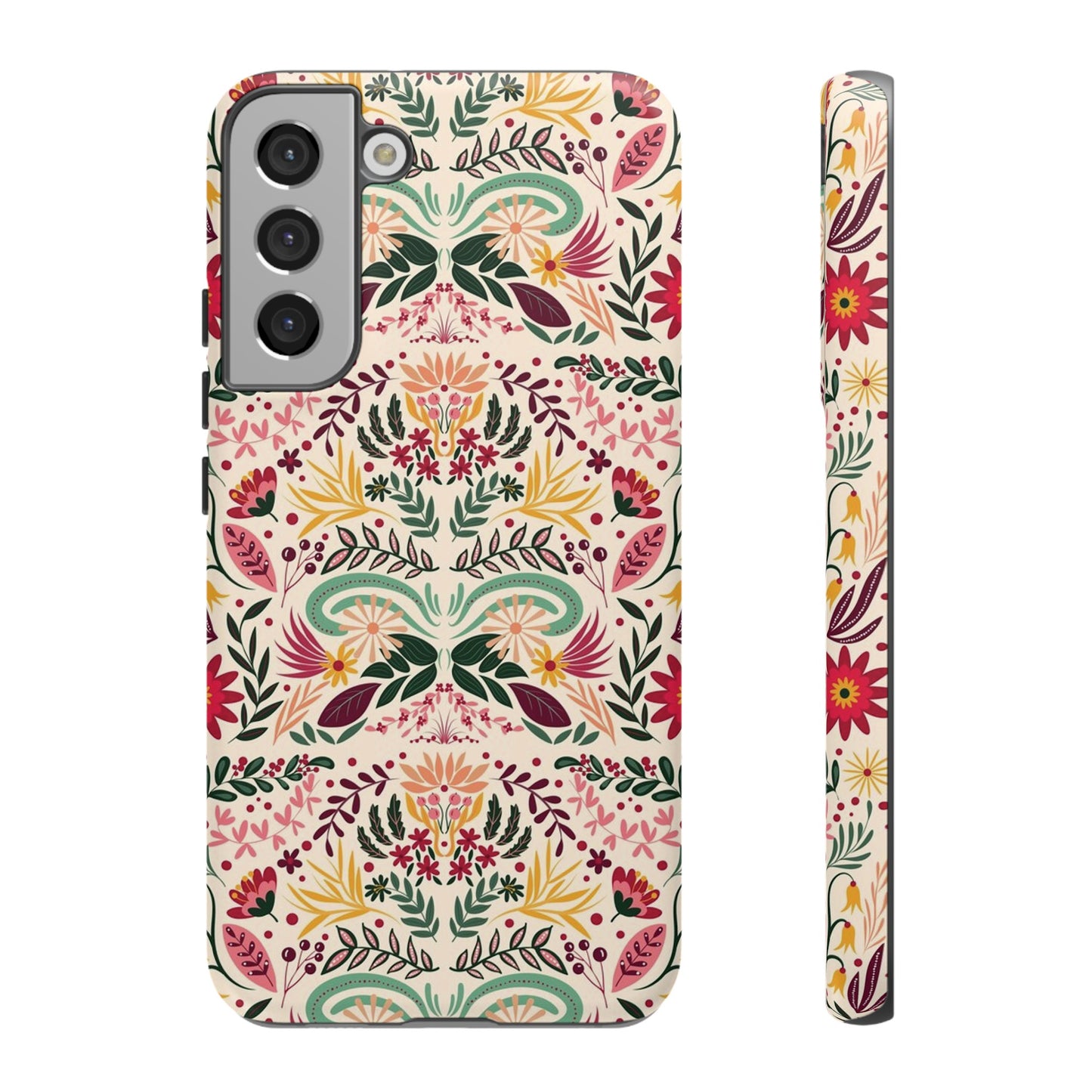 Bright Floral Wallpaper Phone Case | iPhone 15 Plus/ Pro, 14, 13, 12| Google Pixel 7, Pro, 5| Samsung Galaxy S23 All Major Phone Models