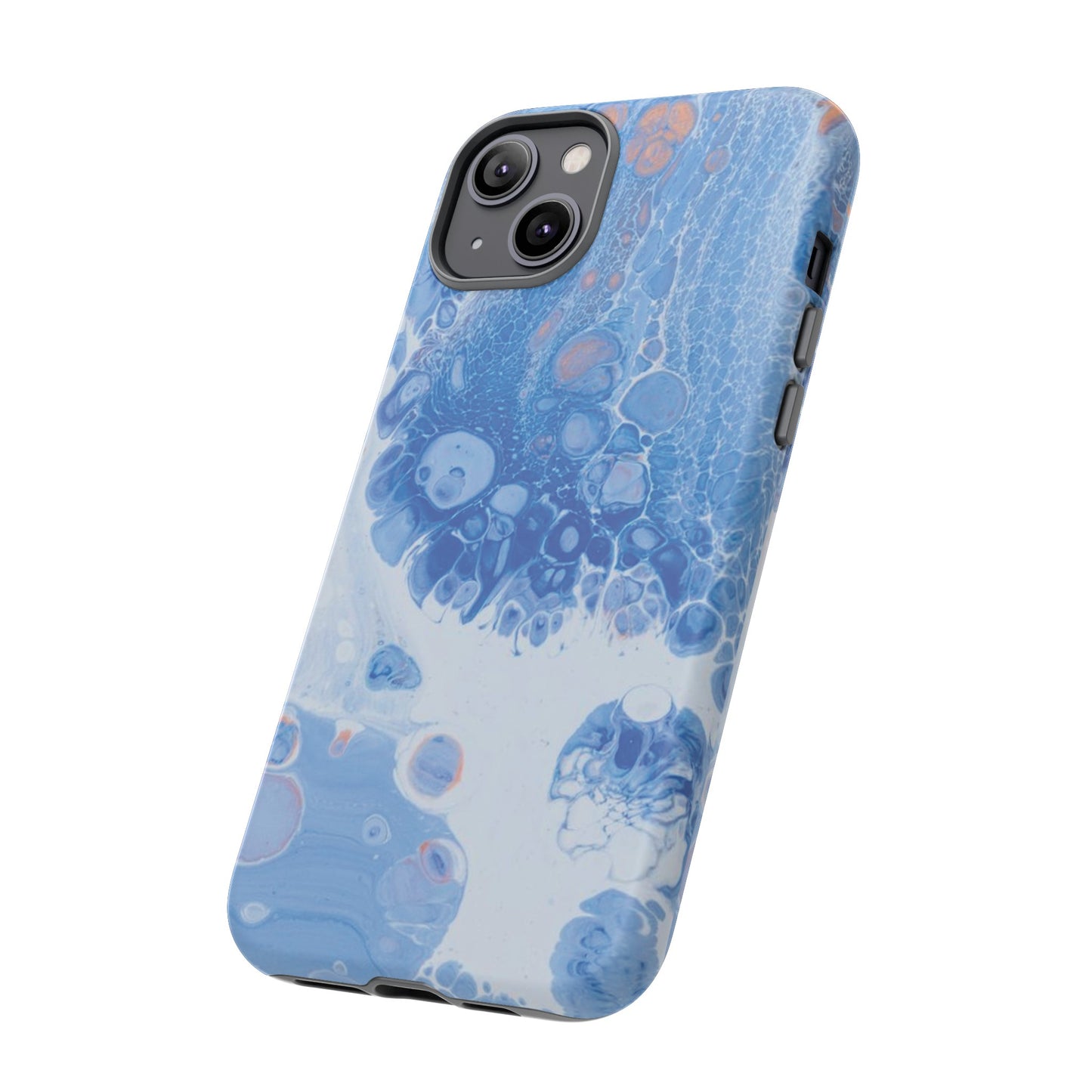 Blue and White Resin Inspired Phone Case |iPhone 15 Plus/ Pro, 14, 13, 12| Google Pixel 7, Pro, 5| Samsung Galaxy S23 All Major Phone Models