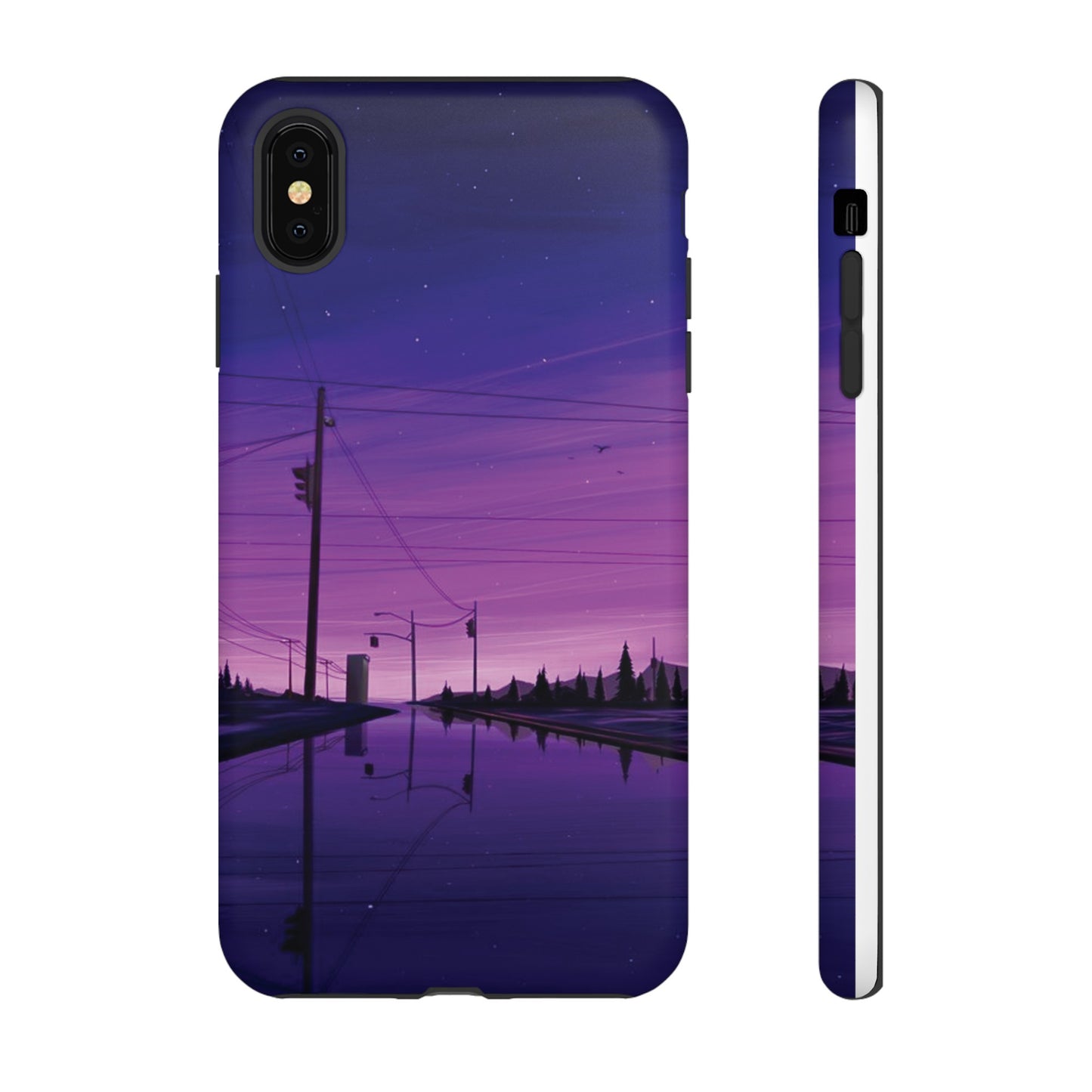 Purple Night Sky Wallpaper Phone Case | iPhone 15 Plus/ Pro, 14, 13, 12| Google Pixel 7, Pro, 5| Samsung Galaxy S23 All Major Phone Models