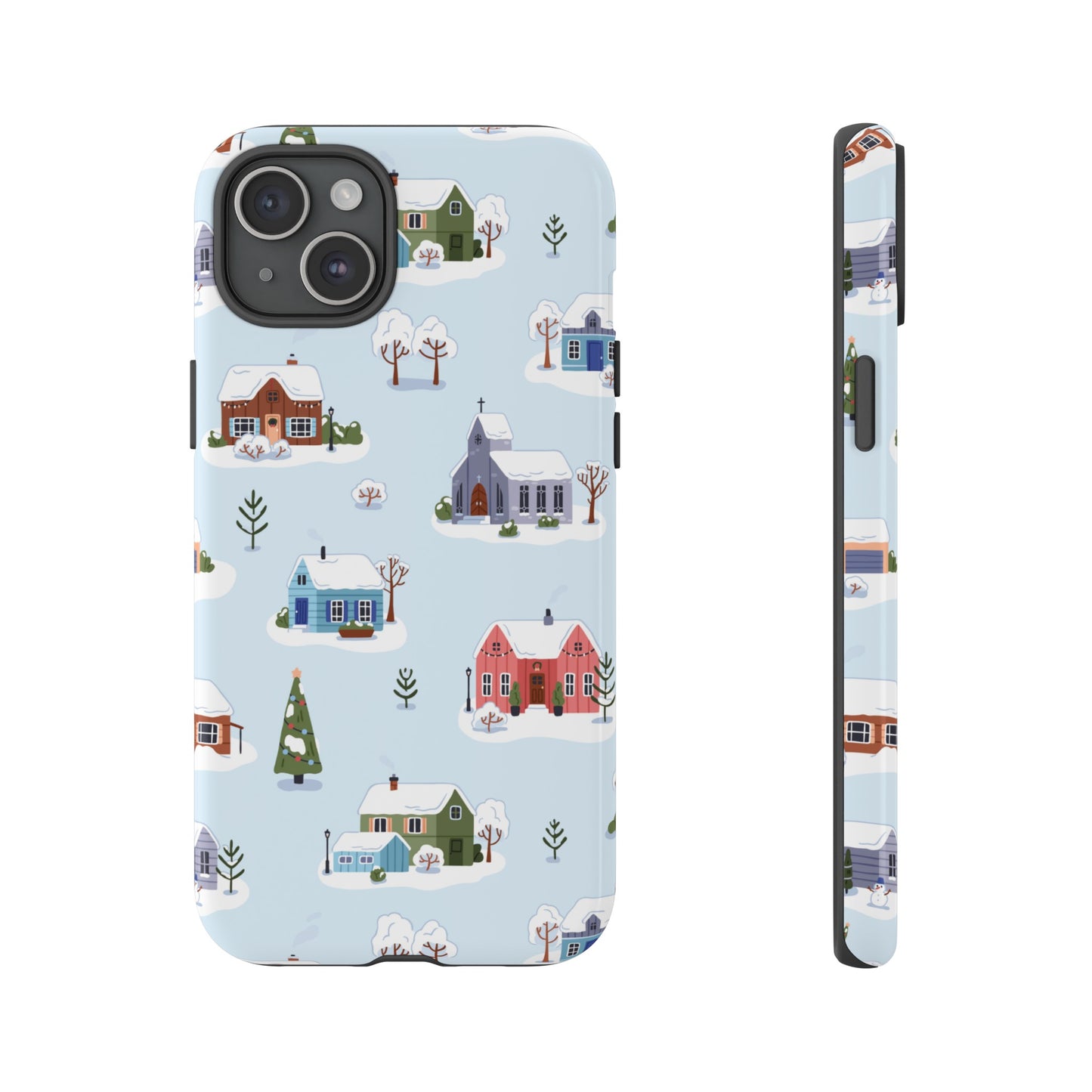 Snowy Merry Christmas Wallpaper Phone Case | iPhone 15 Plus/ Pro, 14, 13, 12| Google Pixel 7, Pro, 5| Samsung Galaxy S23 All Major Phone Models