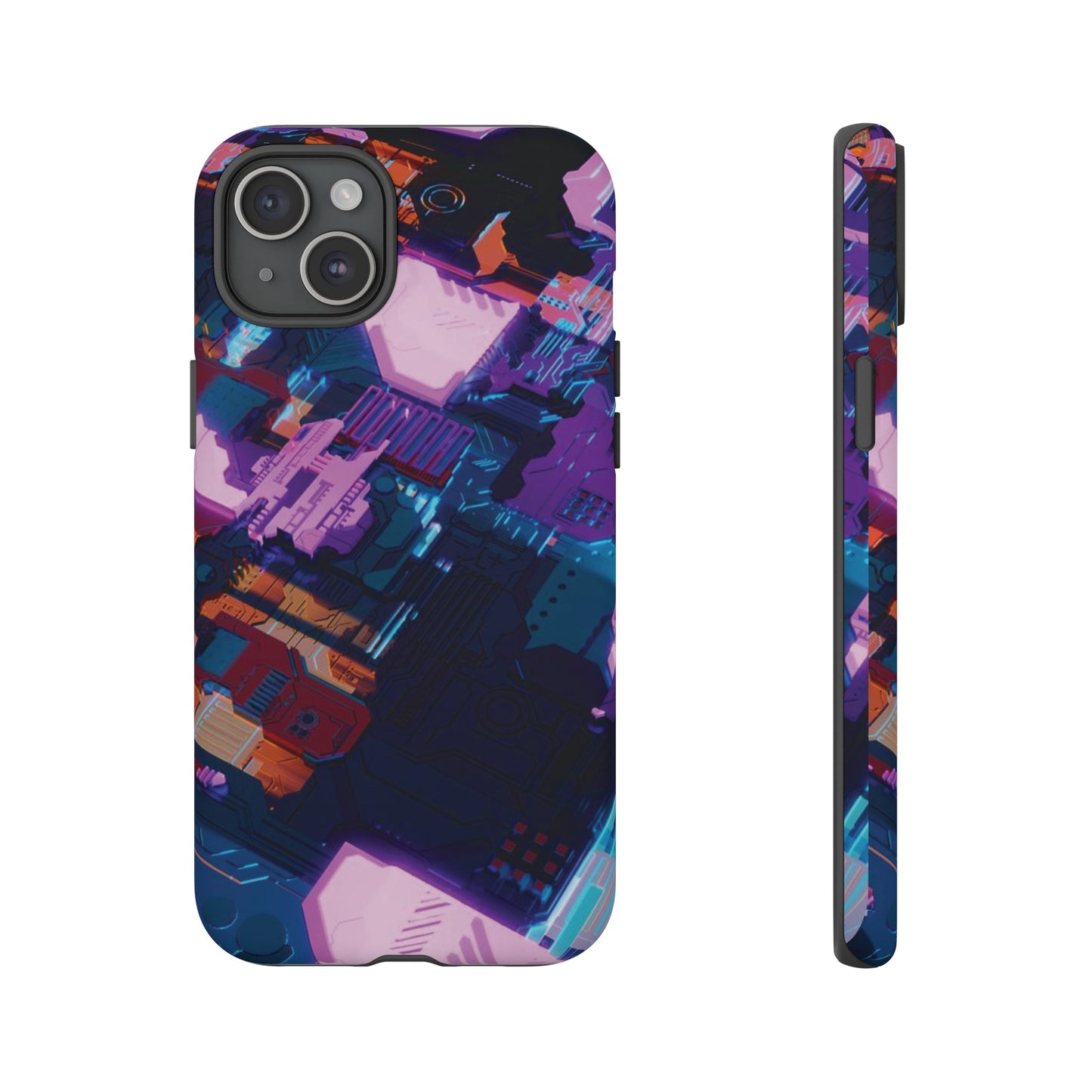 Purple Circuit Board Wallpaper Phone Case | iPhone 15 Plus/ Pro, 14, 13, 12| Google Pixel 7, Pro, 5| Samsung Galaxy S23 All Major Phone Models