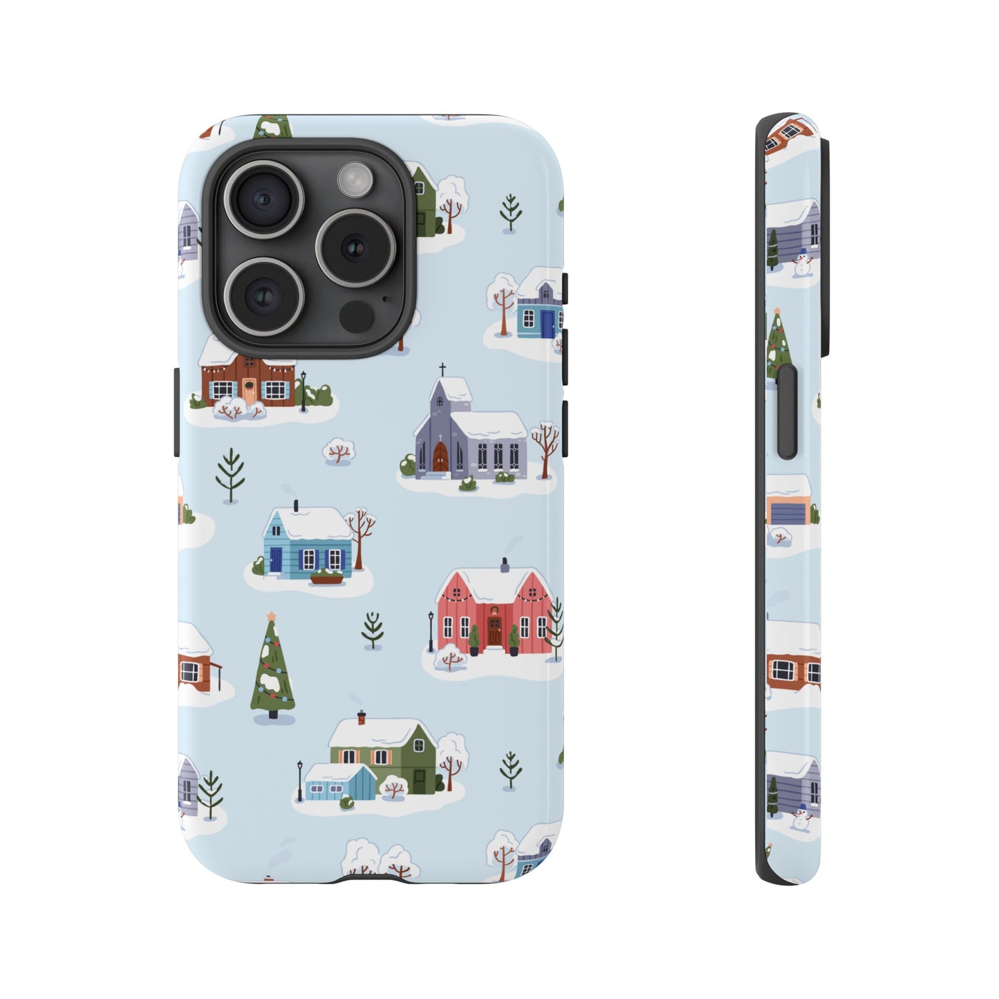 Snowy Merry Christmas Wallpaper Phone Case | iPhone 15 Plus/ Pro, 14, 13, 12| Google Pixel 7, Pro, 5| Samsung Galaxy S23 All Major Phone Models