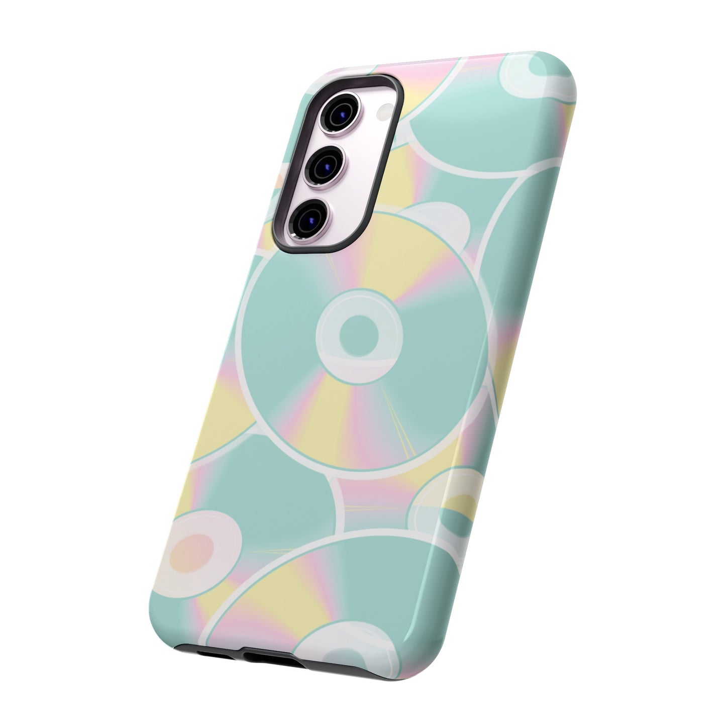 90's CD Wallpaper Phone Case | iPhone 15 Plus/ Pro, 14, 13, 12| Google Pixel 7, Pro, 5| Samsung Galaxy S23 All Major Phone Models