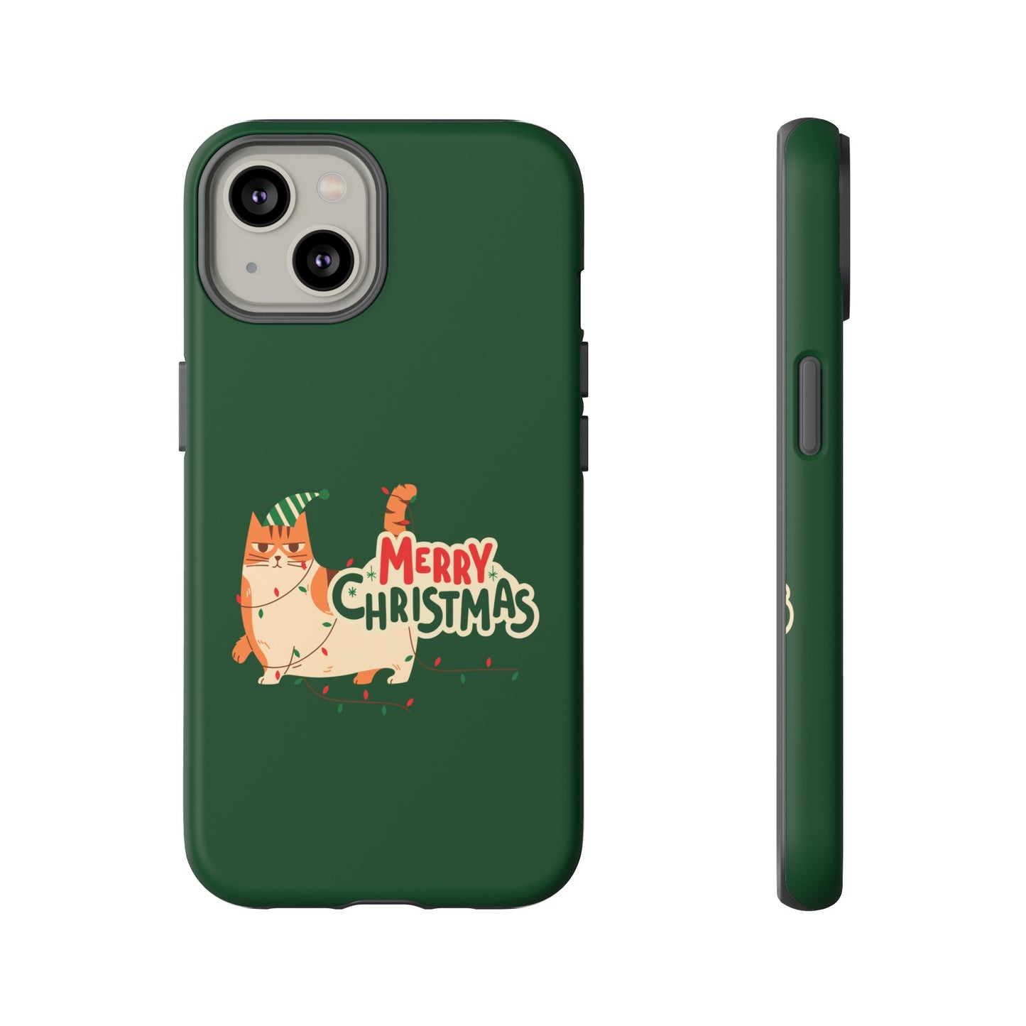 Cat Merry Christmas Phone Case | iPhone 15 Plus/ Pro, 14, 13, 12| Google Pixel 7, Pro, 5| Samsung Galaxy S23 All Major Phone Models