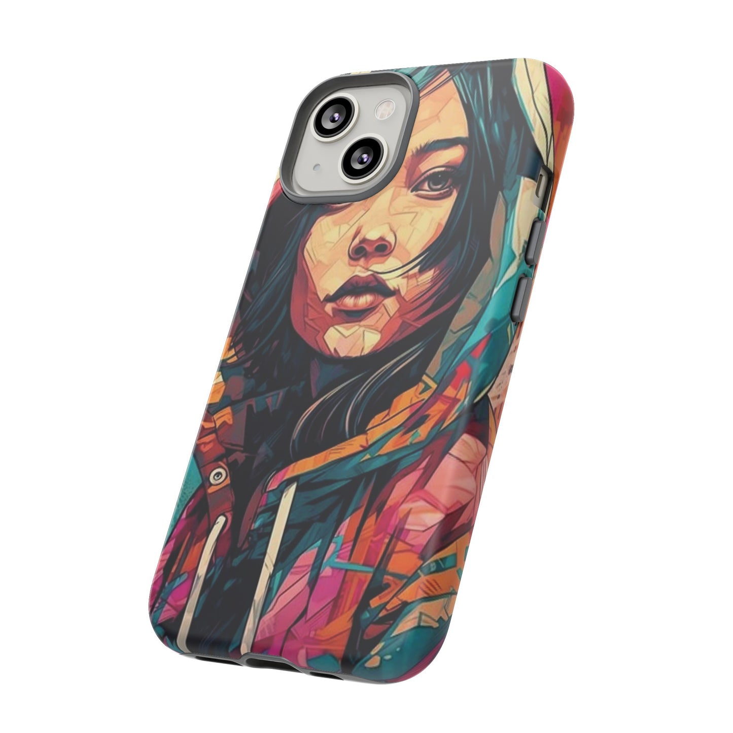 Girl Painting Wallpaper Phone Case | iPhone 15 Plus/ Pro, 14, 13, 12| Google Pixel 7, Pro, 5| Samsung Galaxy S23 All Major Phone Models