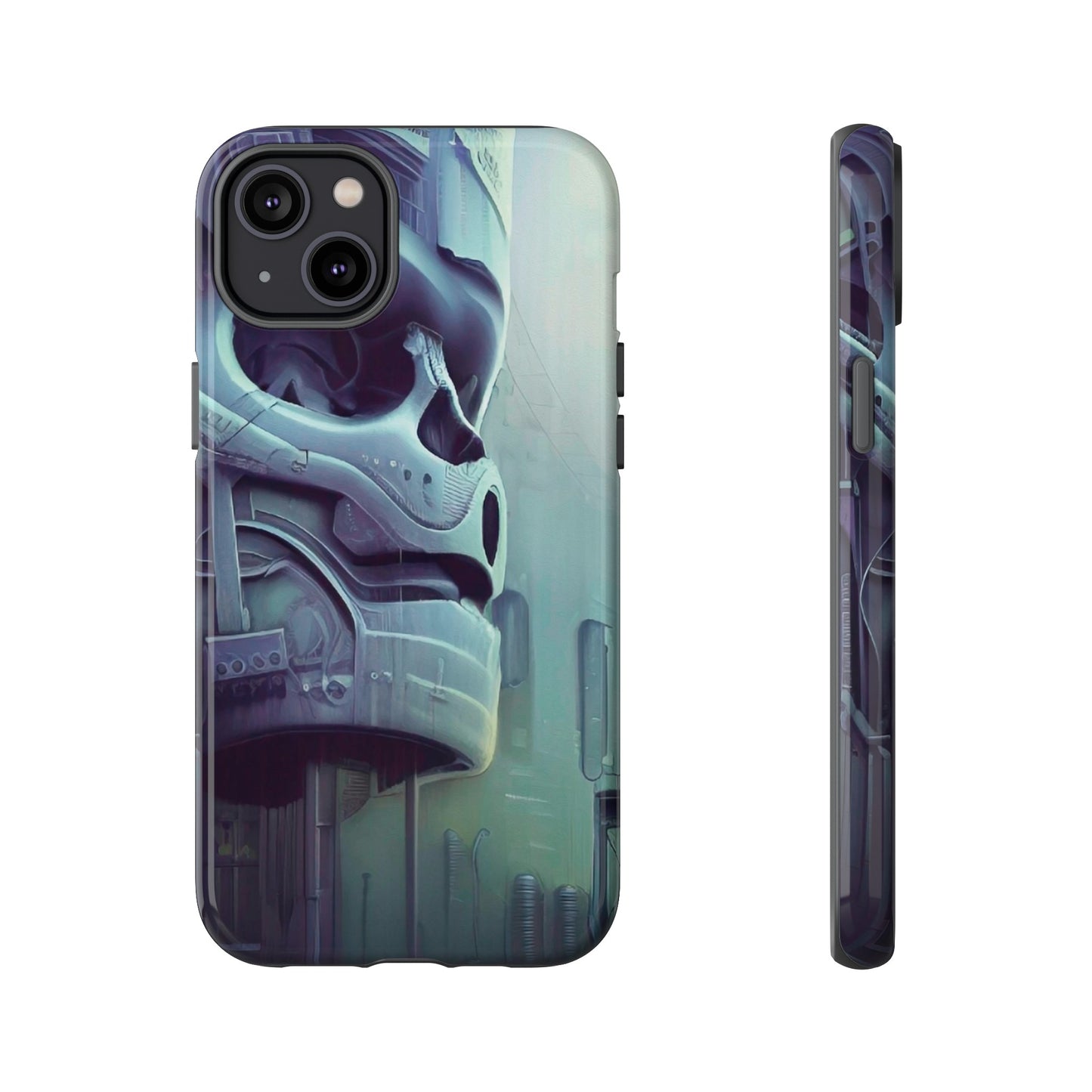 Sci-Fi Skull Wallpaper Phone Case | iPhone 15 Plus/ Pro, 14, 13, 12| Google Pixel 7, Pro, 5| Samsung Galaxy S23 All Major Phone Models