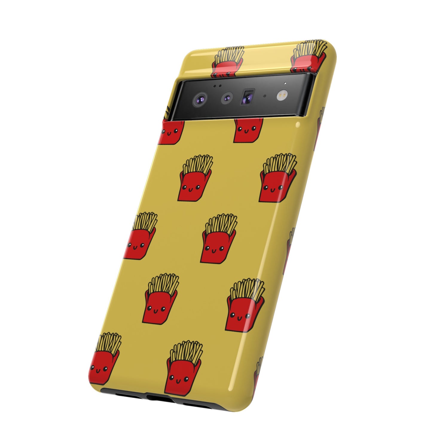 Smiling Fries Wallpaper Phone Case | iPhone 15 Plus/ Pro, 14, 13, 12| Google Pixel 7, Pro, 5| Samsung Galaxy S23 All Major Phone Models