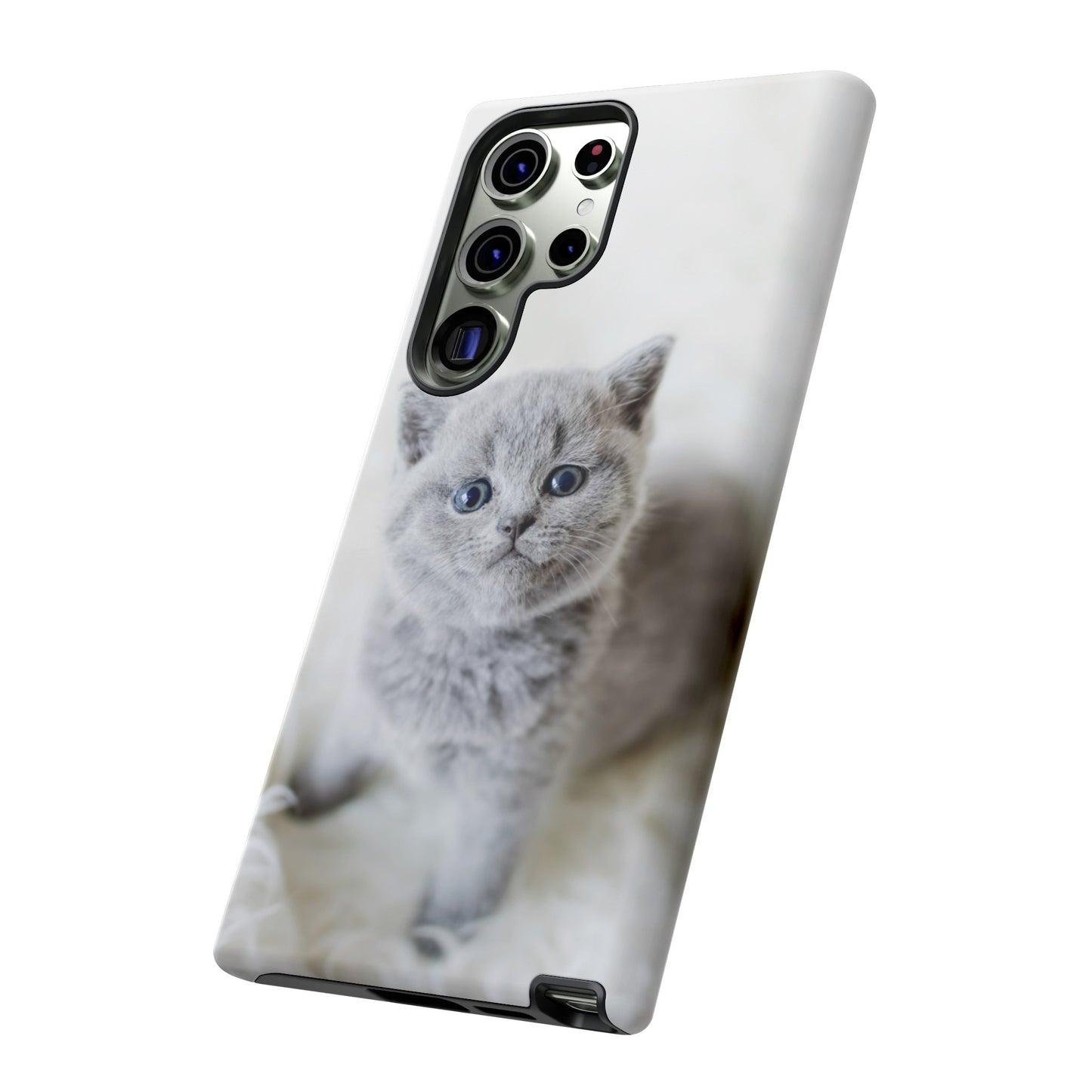 Grey Kitten Wallpaper Phone Case | iPhone 15 Plus/ Pro, 14, 13, 12| Google Pixel 7, Pro, 5| Samsung Galaxy S23 All Major Phone Models