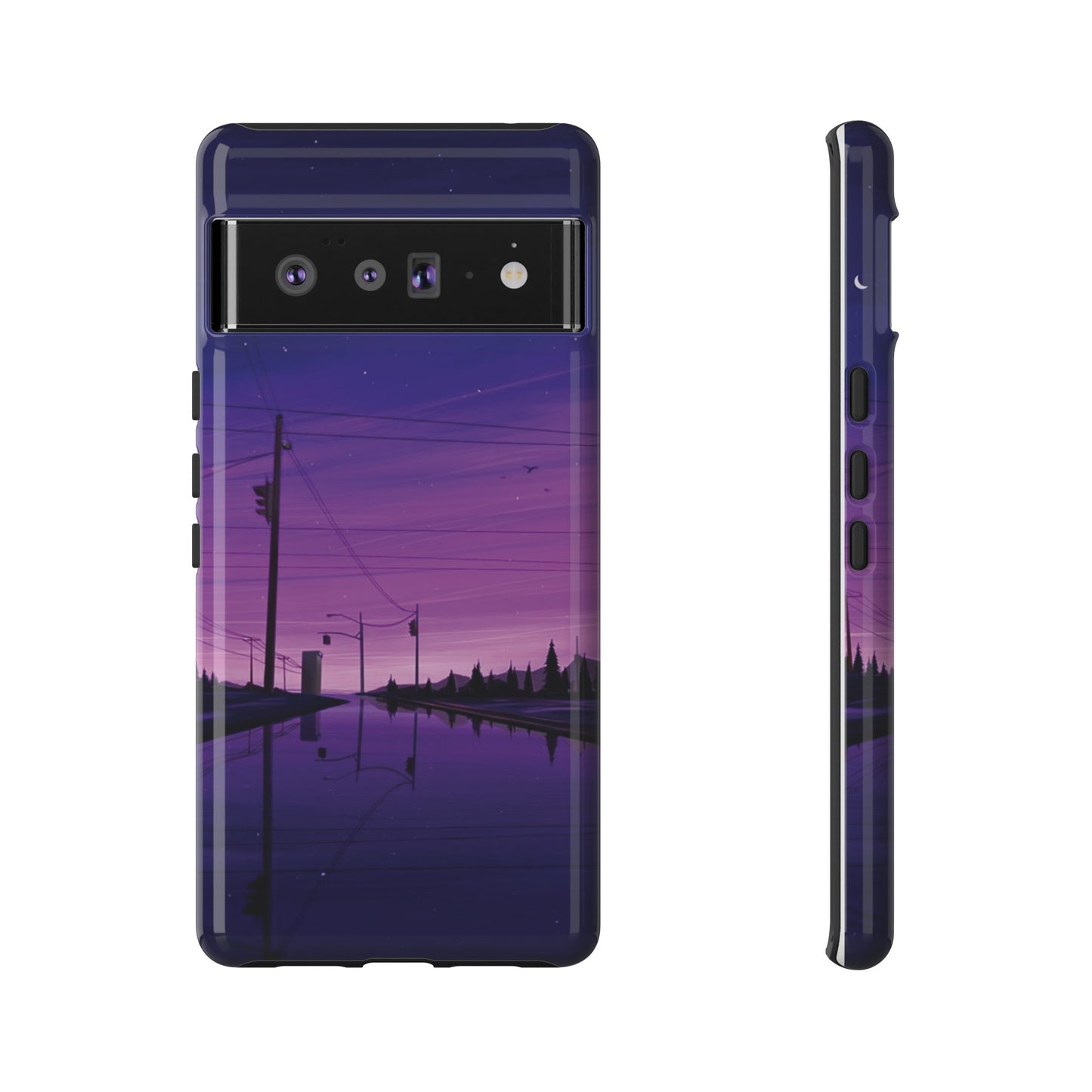 Purple Night Sky Wallpaper Phone Case | iPhone 15 Plus/ Pro, 14, 13, 12| Google Pixel 7, Pro, 5| Samsung Galaxy S23 All Major Phone Models