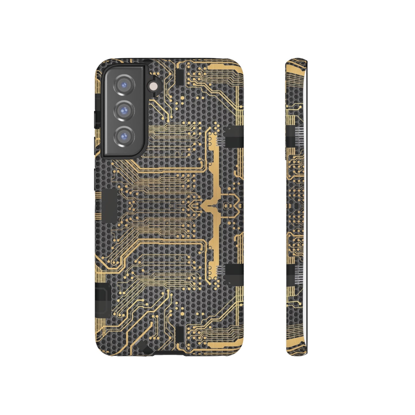 Golden Circuit Board Wallpaper Phone Case | iPhone 15 Plus/ Pro, 14, 13, 12| Google Pixel 7, Pro, 5| Samsung Galaxy S23 All Major Phone Models