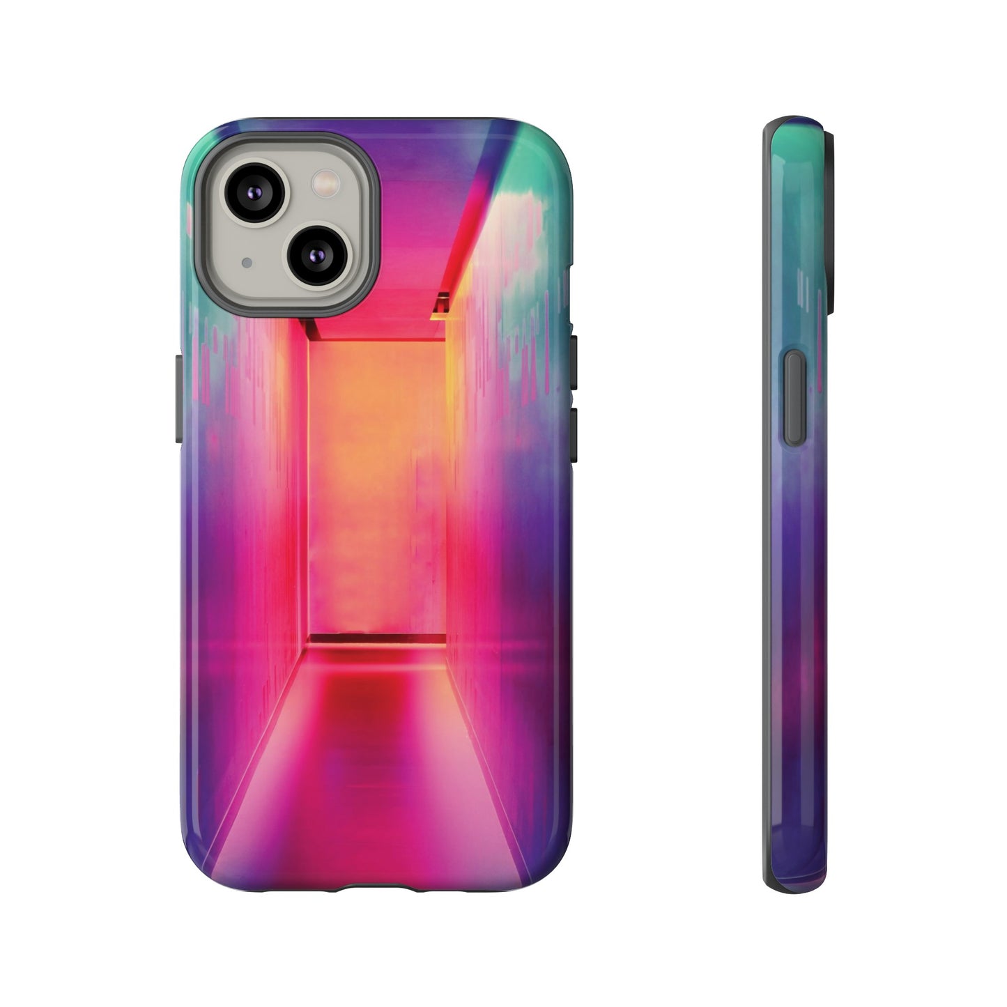 Rainbow Hallway Wallpaper Phone Case | iPhone 15 Plus/ Pro, 14, 13, 12| Google Pixel 7, Pro, 5| Samsung Galaxy S23 All Major Phone Models