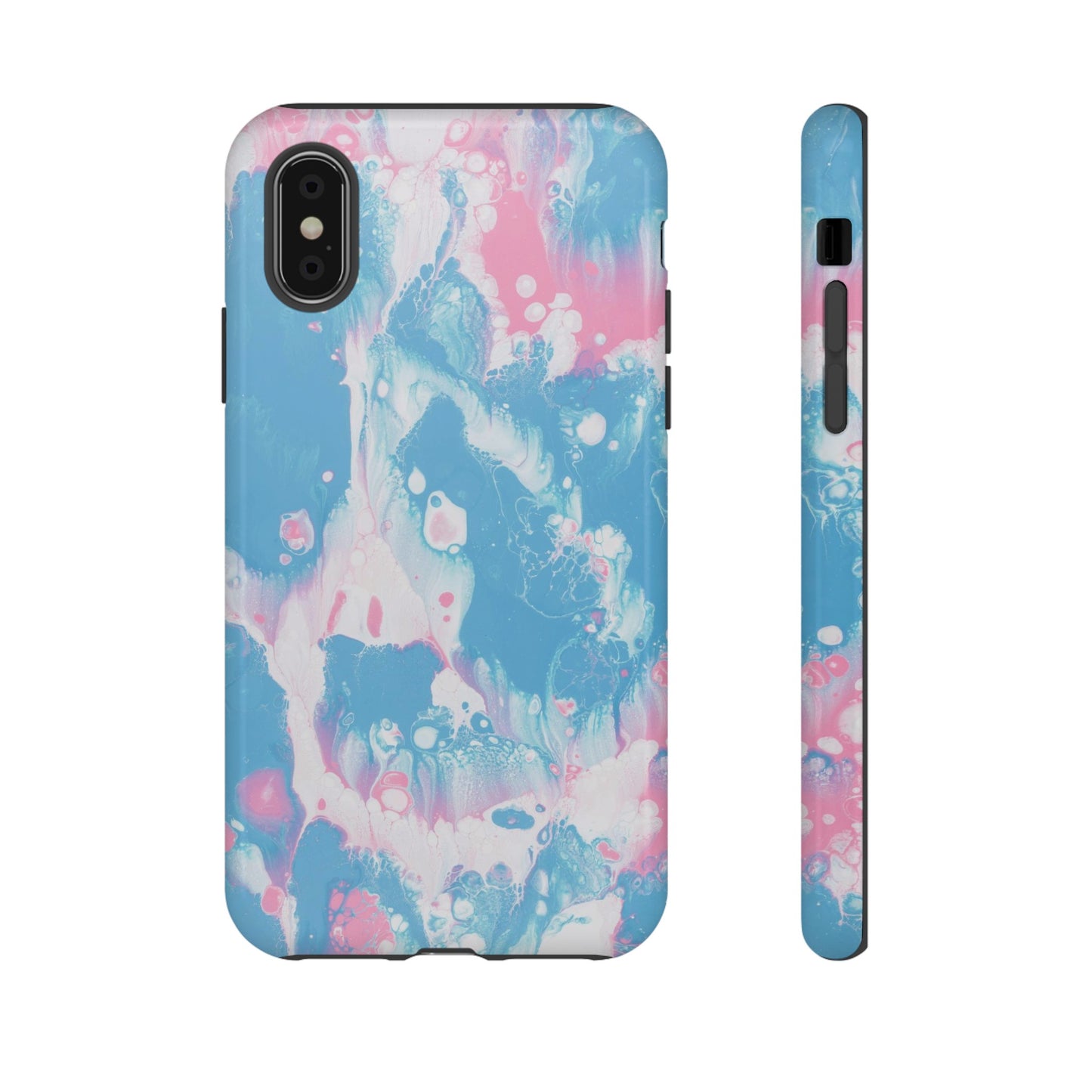 Baby Pink & Blue Resin Inspired Phone Case |iPhone 15 Plus/ Pro, 14, 13, 12|Google Pixel 7, Pro, 5|Samsung Galaxy S23 All Major Phone Models