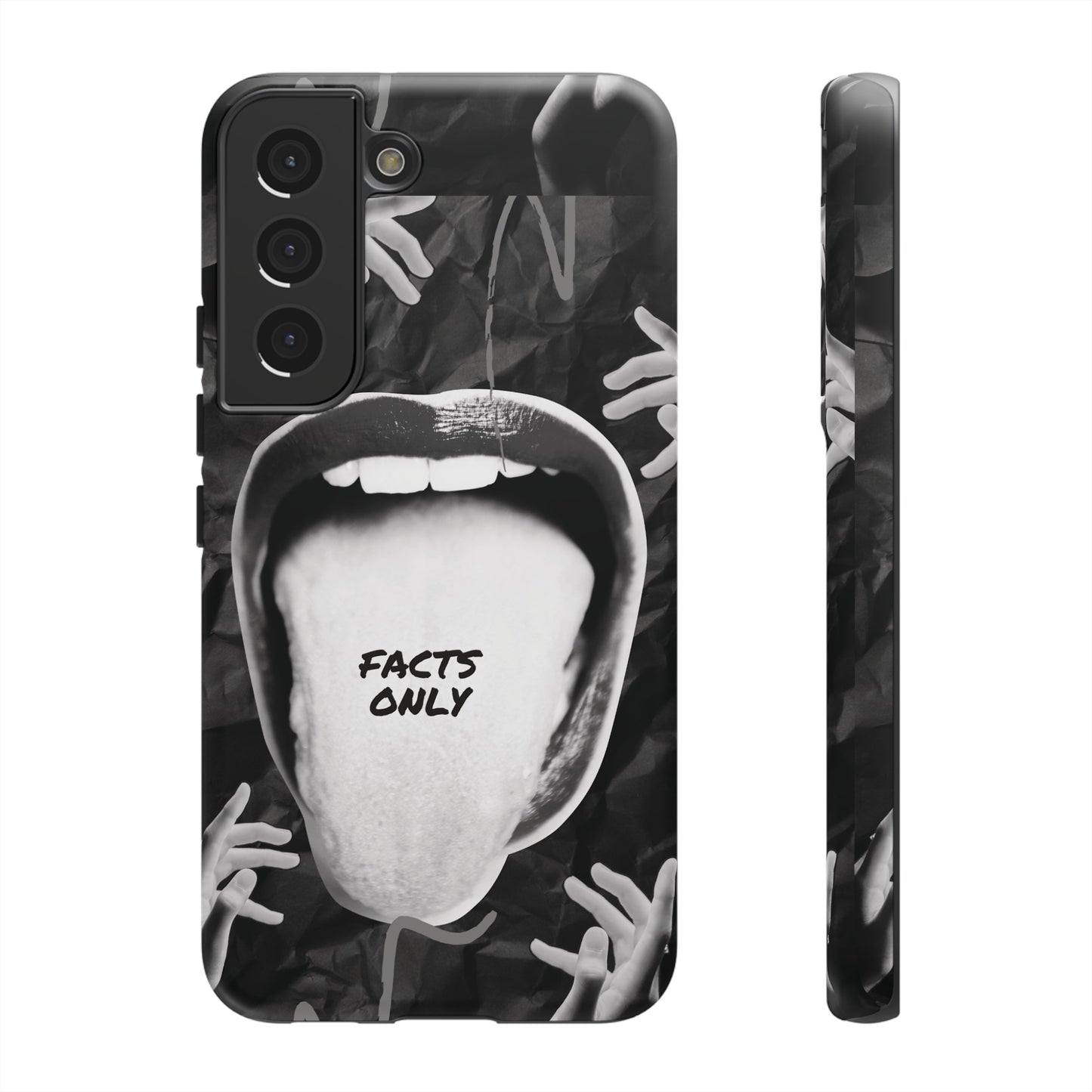 Facts Only Wallpaper Phone Case | iPhone 15 Plus/ Pro, 14, 13, 12| Google Pixel 7, Pro, 5| Samsung Galaxy S23 All Major Phone Models