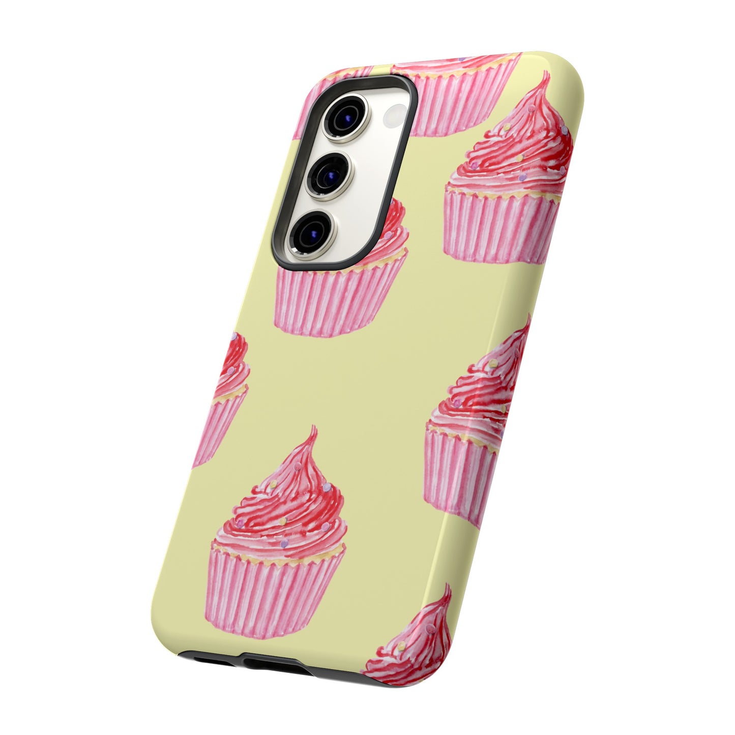 Pink Cupcake Wallpaper Phone Case | iPhone 15 Plus/ Pro, 14, 13, 12| Google Pixel 7, Pro, 5| Samsung Galaxy S23 All Major Phone Models