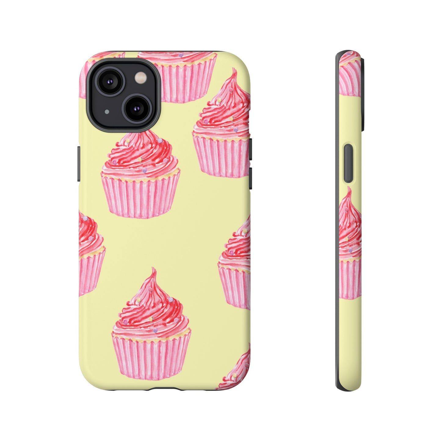 Pink Cupcake Wallpaper Phone Case | iPhone 15 Plus/ Pro, 14, 13, 12| Google Pixel 7, Pro, 5| Samsung Galaxy S23 All Major Phone Models