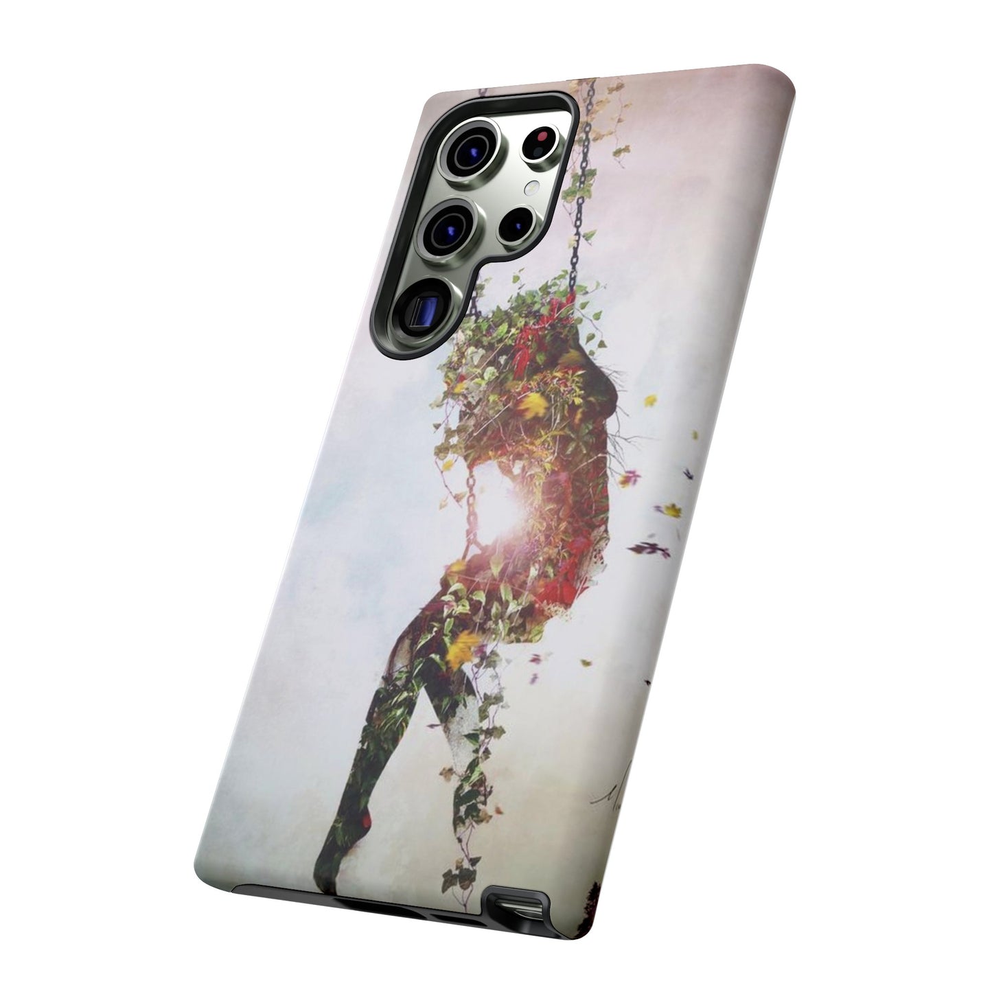 Flower Swing Girl Wallpaper Phone Case | iPhone 15 Plus/ Pro, 14, 13, 12| Google Pixel 7, Pro, 5| Samsung Galaxy S23 All Major Phone Models