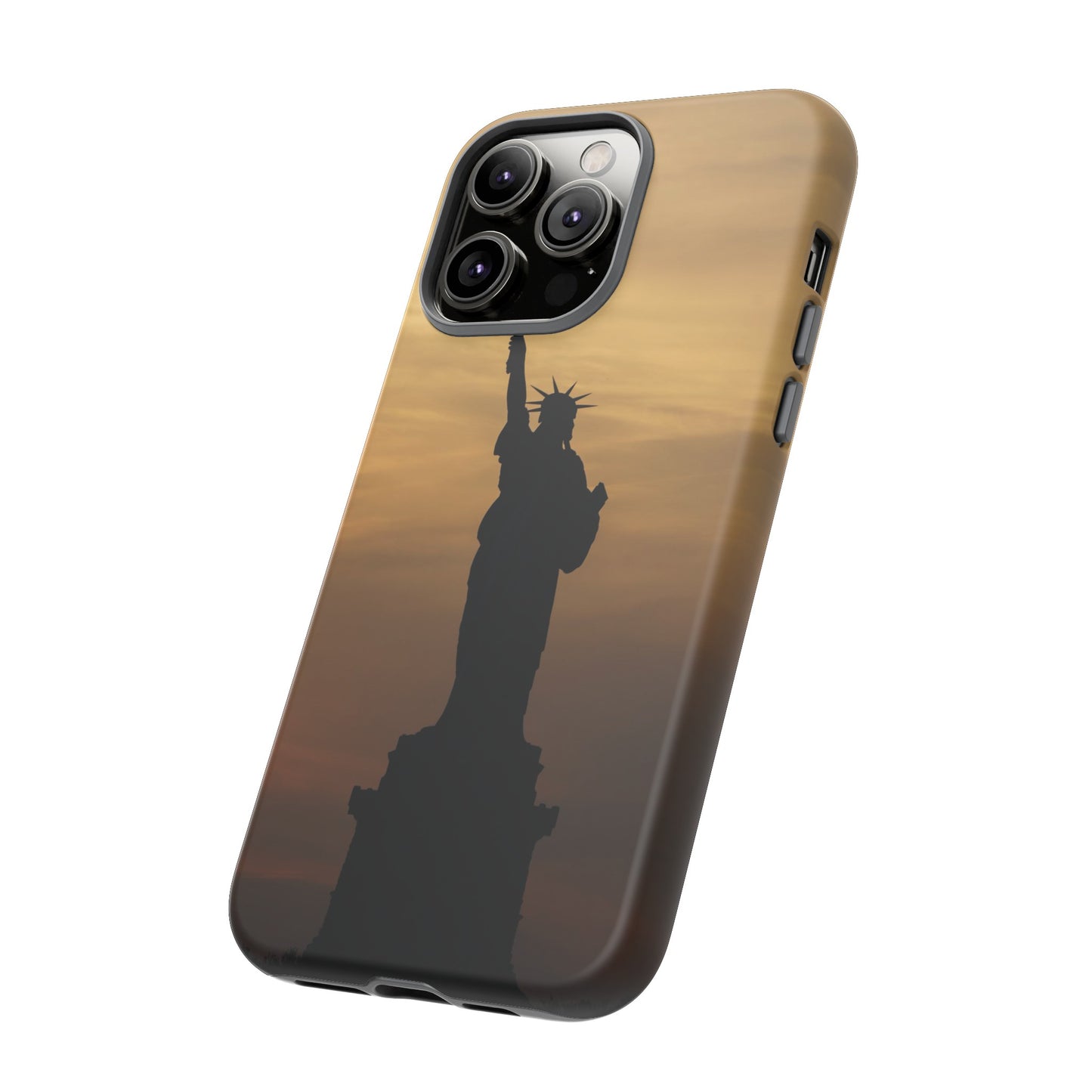 Silhouette Statue Of Liberty Wallpaper Phone Case | iPhone 15 Plus/ Pro, 14, 13, 12| Google Pixel 7, Pro, 5| Samsung Galaxy S23 All Major Phone Models