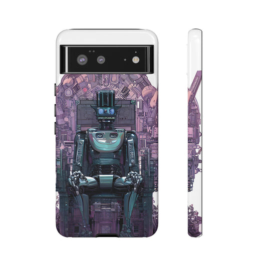 Robot Throne Sci-Fi Wallpaper Phone Case | iPhone 15 Plus/ Pro, 14, 13, 12| Google Pixel 7, Pro, 5| Samsung Galaxy S23 All Major Phone Models