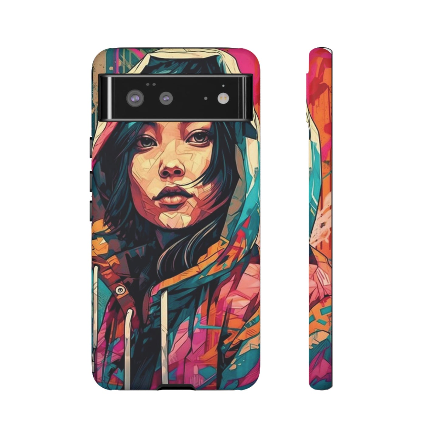 Girl Painting Wallpaper Phone Case | iPhone 15 Plus/ Pro, 14, 13, 12| Google Pixel 7, Pro, 5| Samsung Galaxy S23 All Major Phone Models