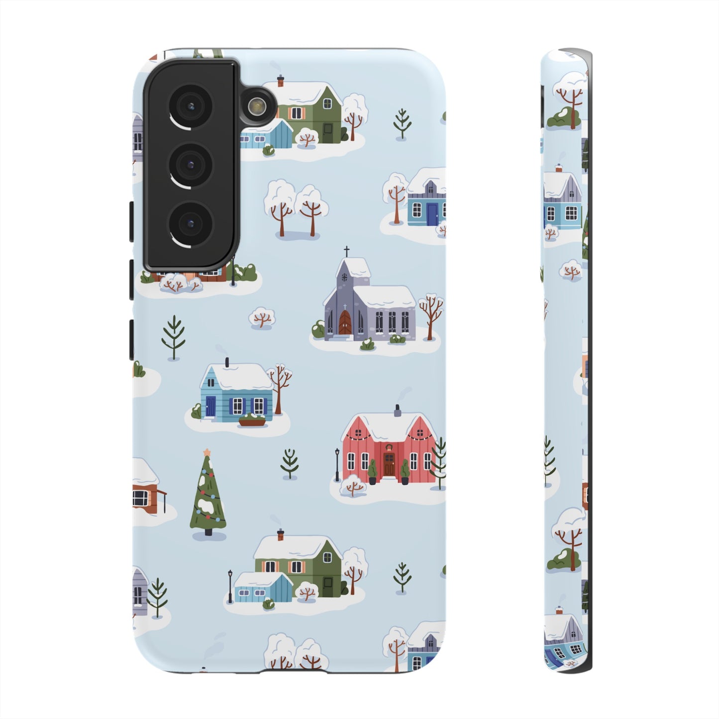 Snowy Merry Christmas Wallpaper Phone Case | iPhone 15 Plus/ Pro, 14, 13, 12| Google Pixel 7, Pro, 5| Samsung Galaxy S23 All Major Phone Models