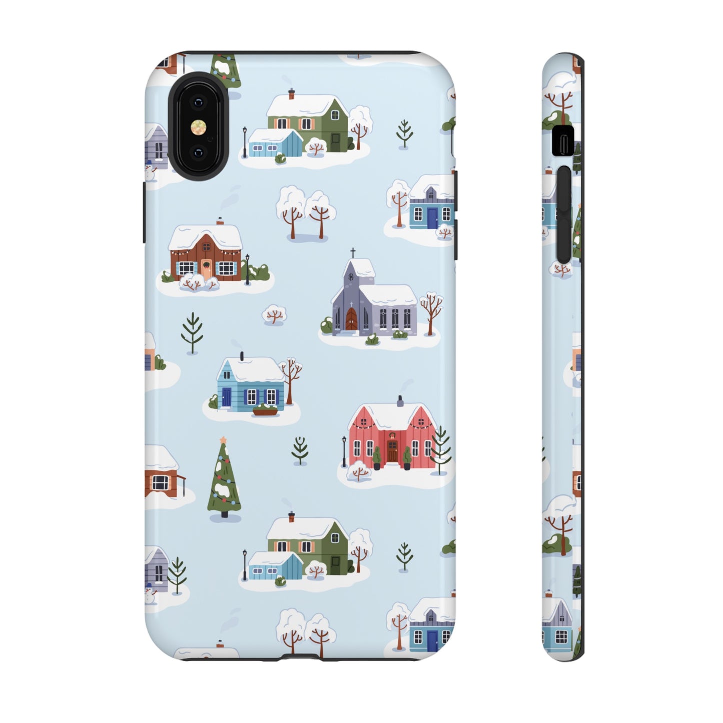 Snowy Merry Christmas Wallpaper Phone Case | iPhone 15 Plus/ Pro, 14, 13, 12| Google Pixel 7, Pro, 5| Samsung Galaxy S23 All Major Phone Models