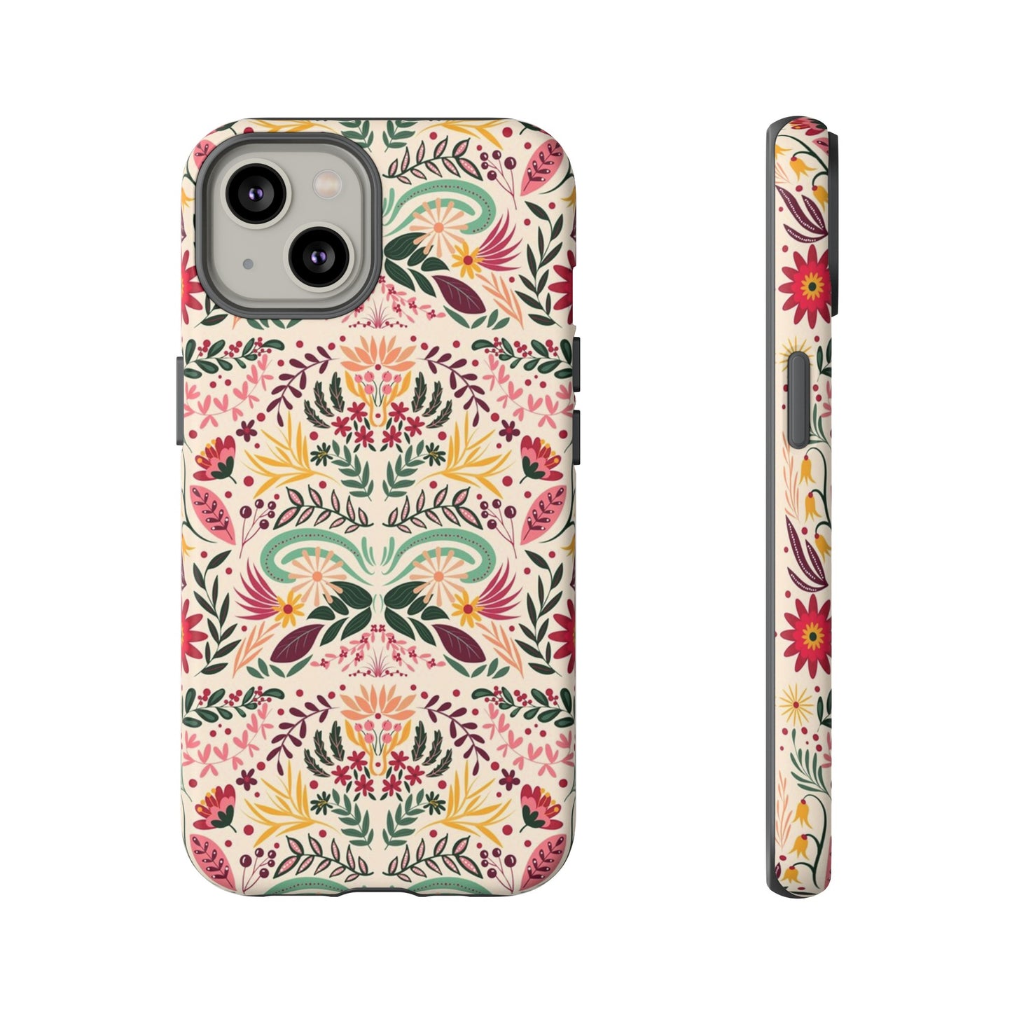 Bright Floral Wallpaper Phone Case | iPhone 15 Plus/ Pro, 14, 13, 12| Google Pixel 7, Pro, 5| Samsung Galaxy S23 All Major Phone Models