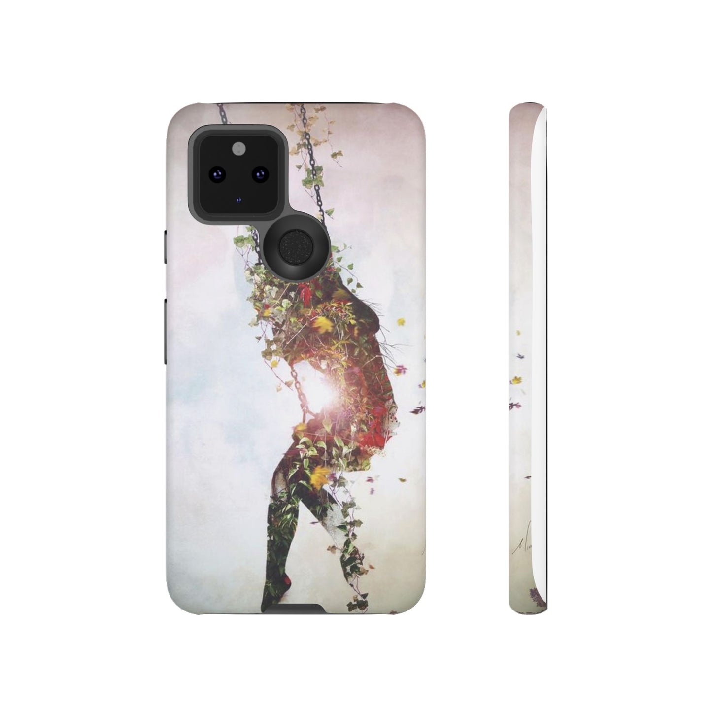 Flower Swing Girl Wallpaper Phone Case | iPhone 15 Plus/ Pro, 14, 13, 12| Google Pixel 7, Pro, 5| Samsung Galaxy S23 All Major Phone Models