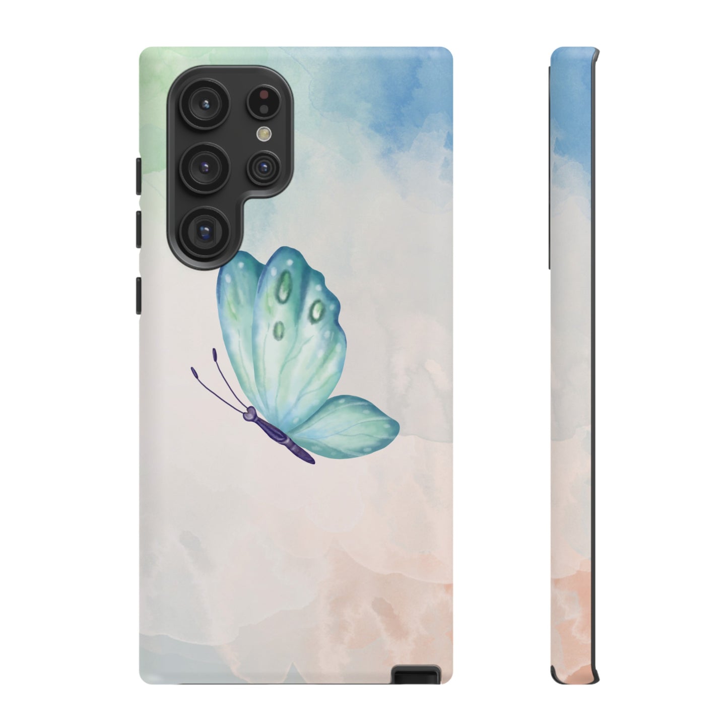 Blue Butterfly Wallpaper Phone Case  | iPhone 15 Plus/ Pro, 14, 13, 12| Google Pixel 7, Pro, 5| Samsung Galaxy S23 All Major Phone Models