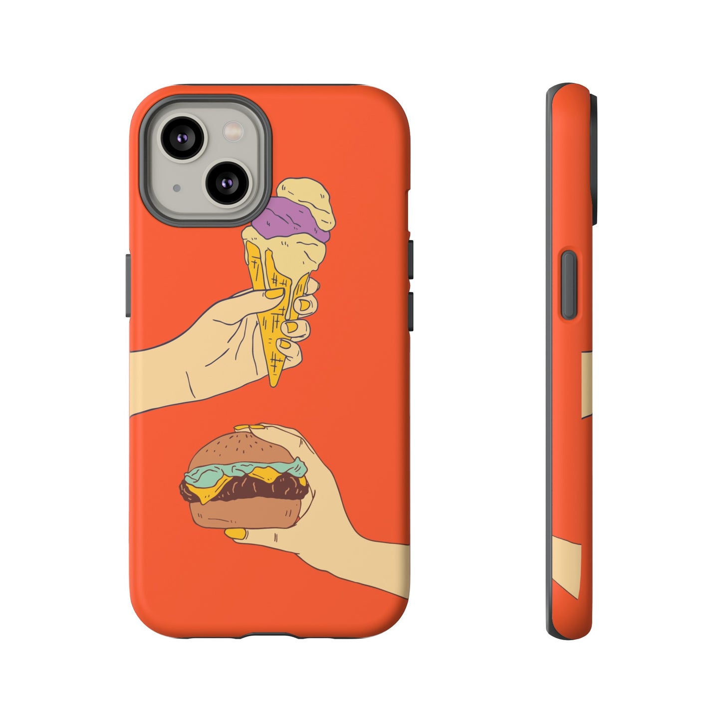 IceCream Or Hamburger? Phone Case | iPhone 15 Plus/ Pro, 14, 13, 12| Google Pixel 7, Pro, 5| Samsung Galaxy S23 All Major Phone Models