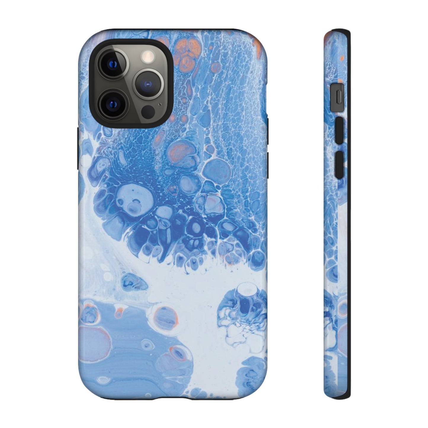 Blue and White Resin Inspired Phone Case |iPhone 15 Plus/ Pro, 14, 13, 12| Google Pixel 7, Pro, 5| Samsung Galaxy S23 All Major Phone Models