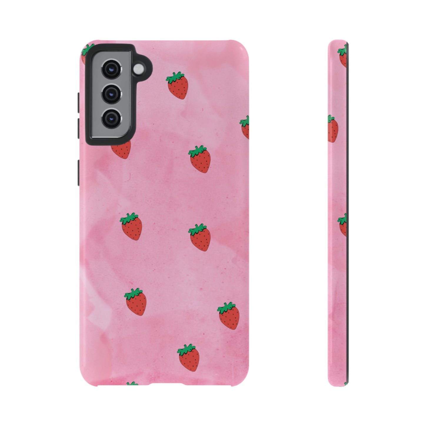 Strawberry Wallpaper Phone Case | iPhone 15 Plus/ Pro, 14, 13, 12| Google Pixel 7, Pro, 5| Samsung Galaxy S23 All Major Phone Models