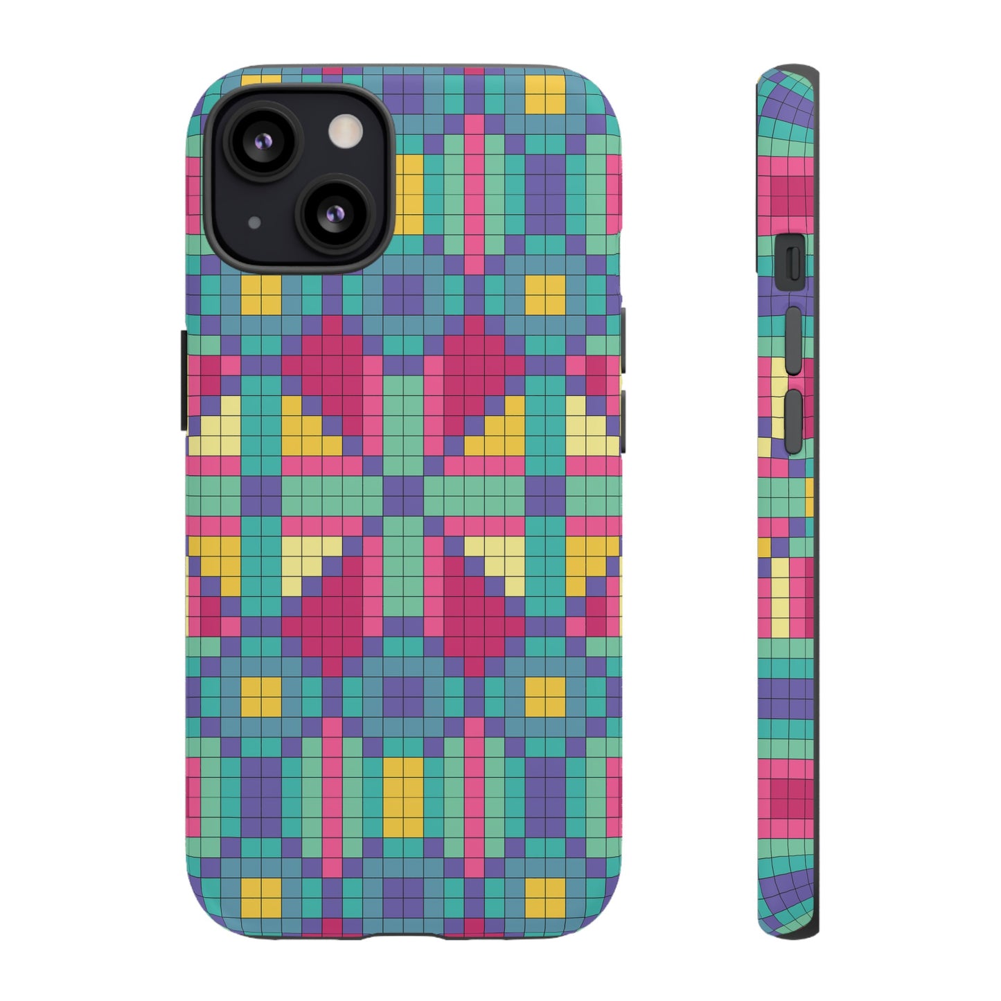 Block Geometric Wallpaper Phone Case | iPhone 15 Plus/ Pro, 14, 13, 12| Google Pixel 7, Pro, 5| Samsung Galaxy S23 All Major Phone Models